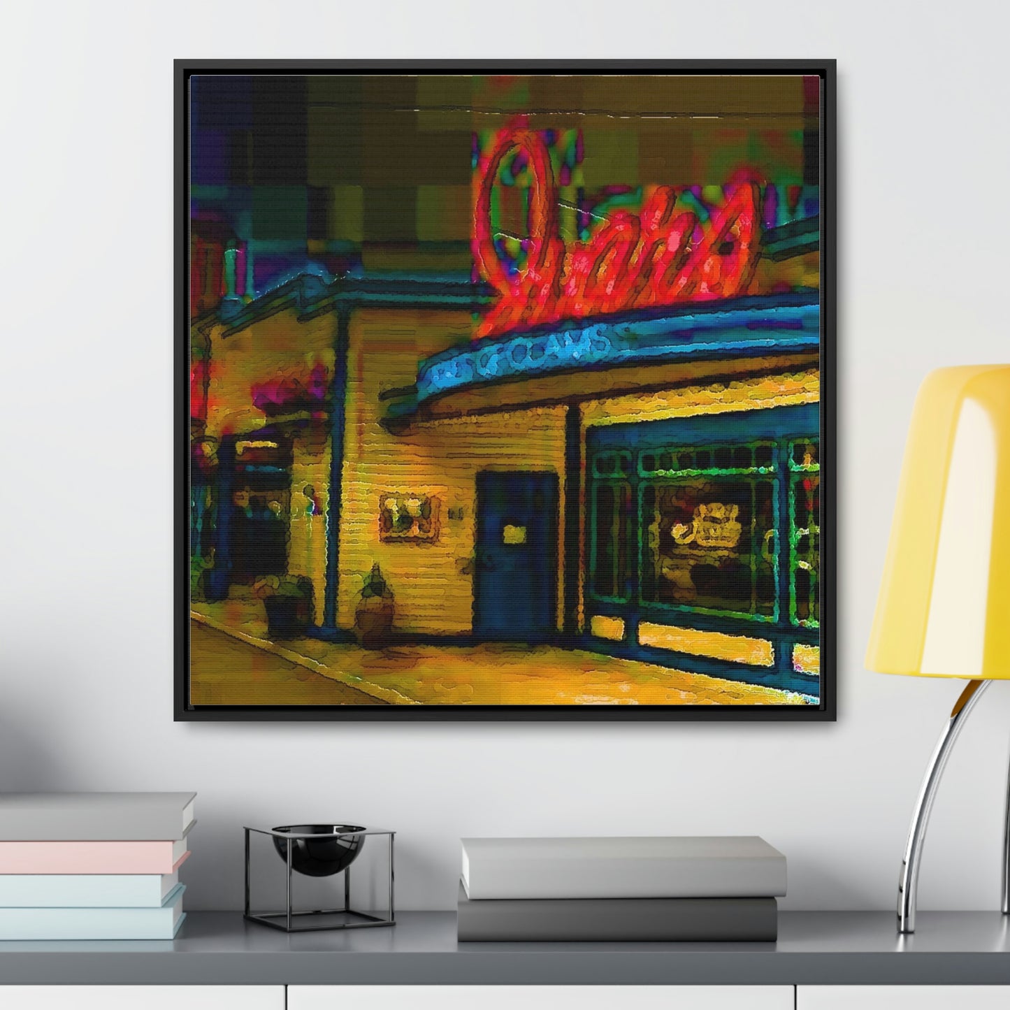 Gallery Canvas Wraps, Square Frame ...  In-A-Hurry & Stressed? ... Remember: Keep "Clam" ... Clam_Happy ...  'Ivars: Seattle Waterfront' ... Personal Archives ... Original Works ...