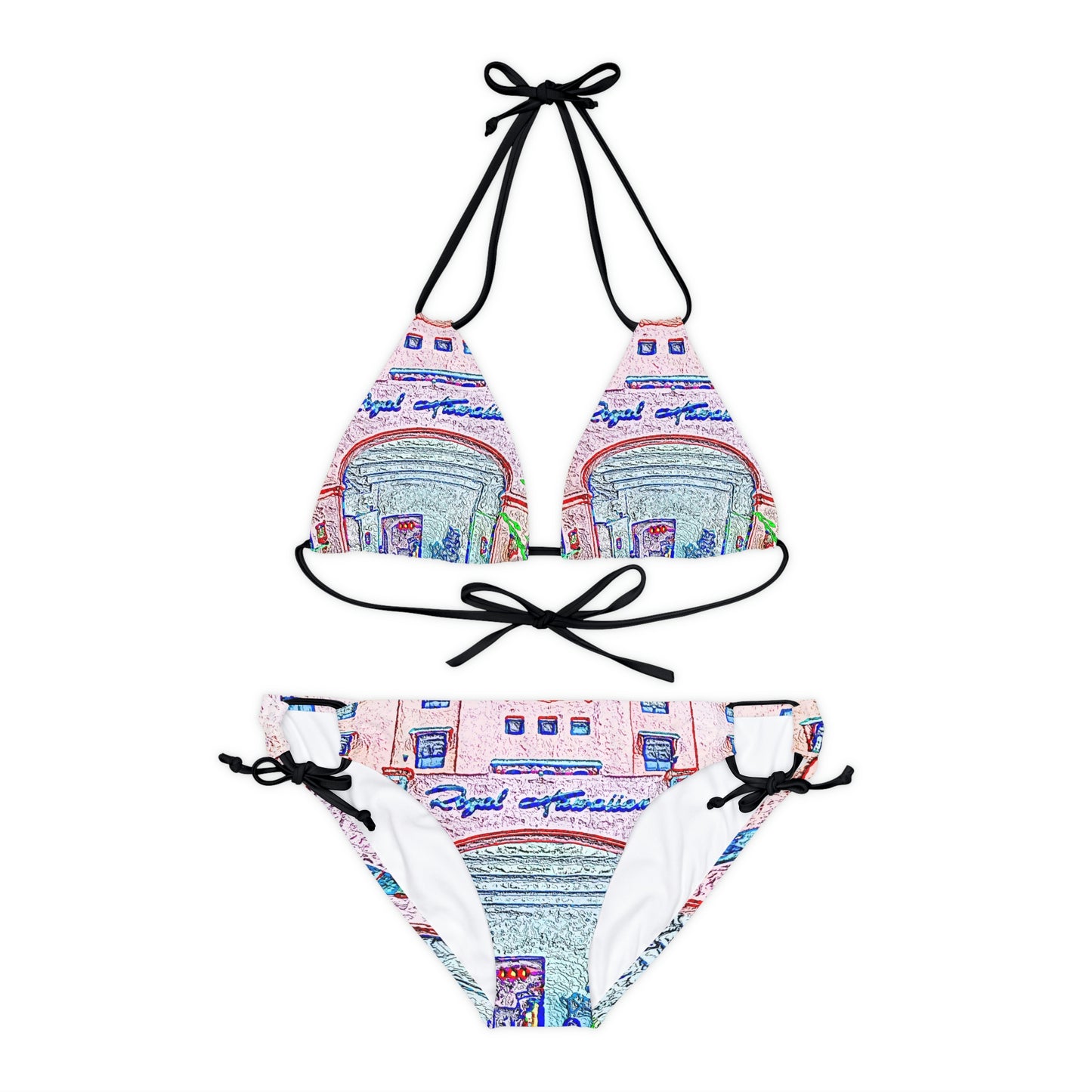 Strappy Bikini Set ... "La Grande Entree" At: 'The Pink Palace' ... The Royal Hawai'ian ... Honolulu, HI ... '27Oct2014' ... Original Works ...