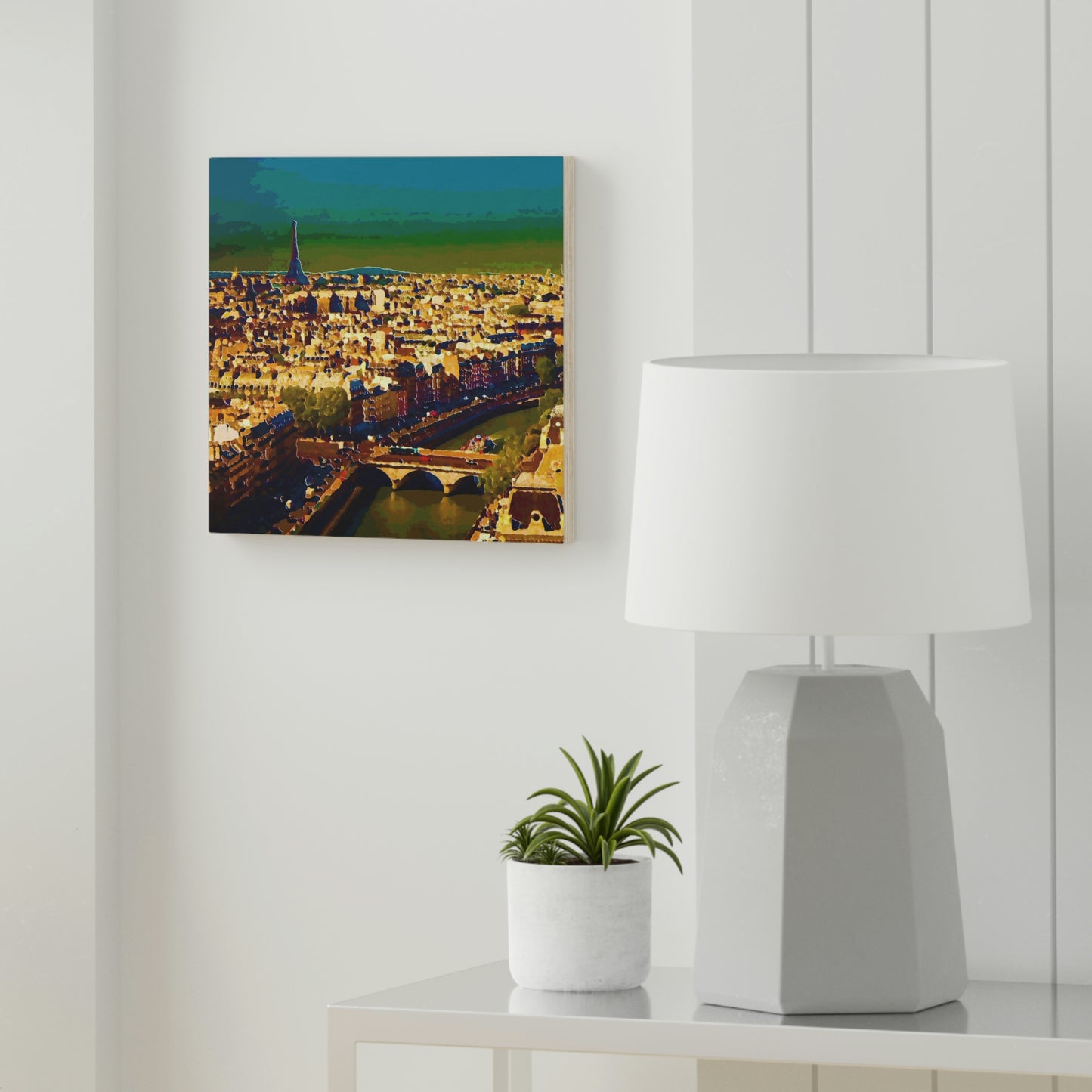 Wood Canvas ... Au Paris ... "Along The River Seine" ... Barbara Joan Bonnell-Holt: 1972 ... Original Works ...