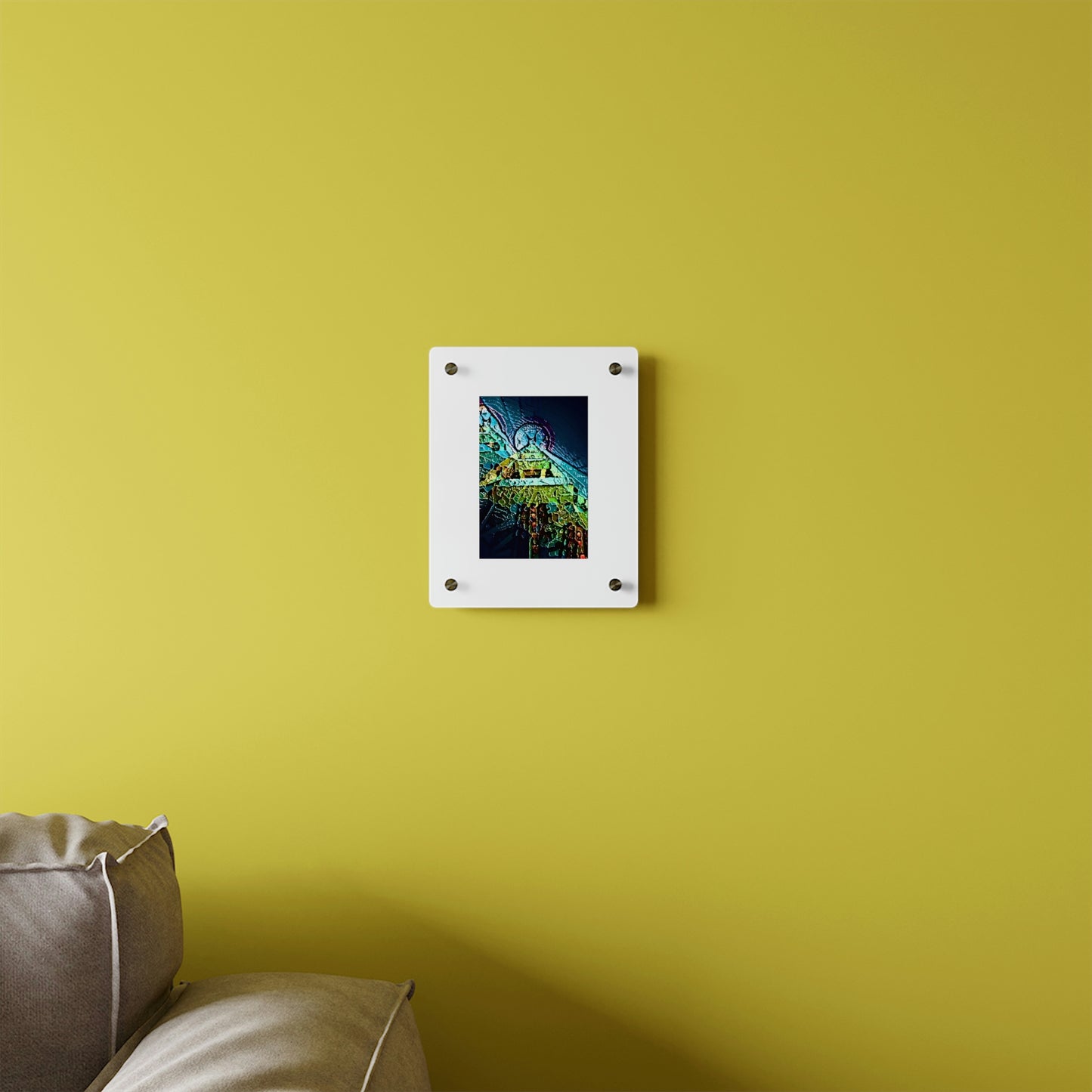 Acrylic Wall Art Panels ... "Seattle's World Fair" ... Below Space Needle 'Looking Up' ... On A Very Rainy Morning (Father's Family Photo). ... Original ...