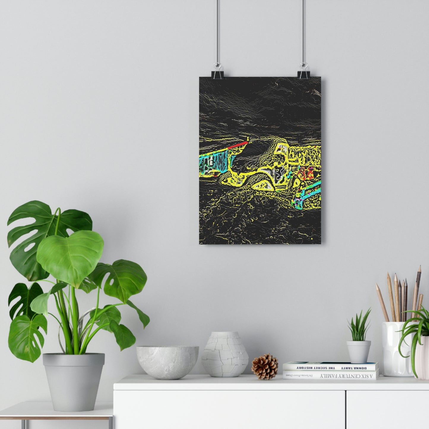 Giclée Art Print ... "Snow Vehicle In Snow Storm At-Rest" ... Circa 12Mar23 ... Central Idaho ... 18-Hours Rendering Time: Original Works ...