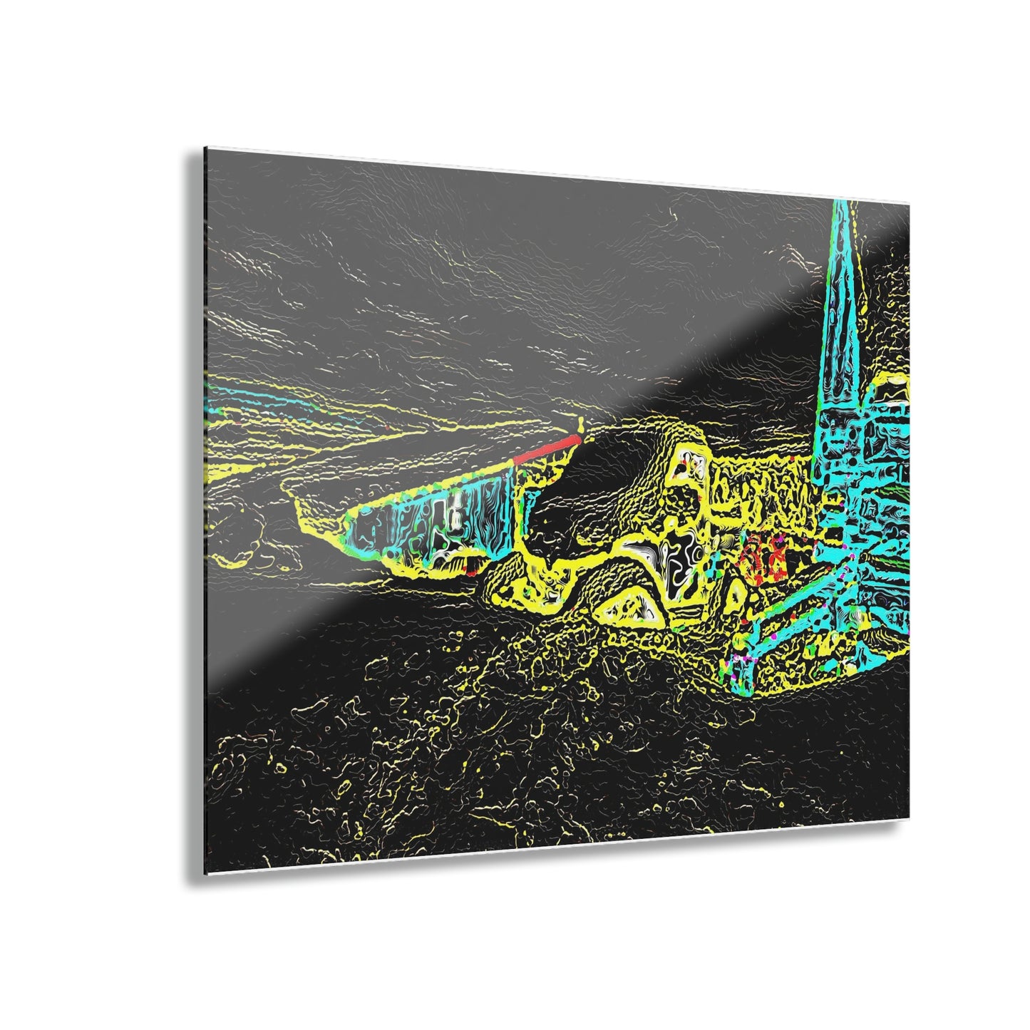 Acrylic Prints (French Cleat Hanging) ... "Snow Vehicle In Snow Storm At-Rest" ... Circa 12Mar23 ... Central Idaho ... 18-Hours Rendering Time: Original Works ...