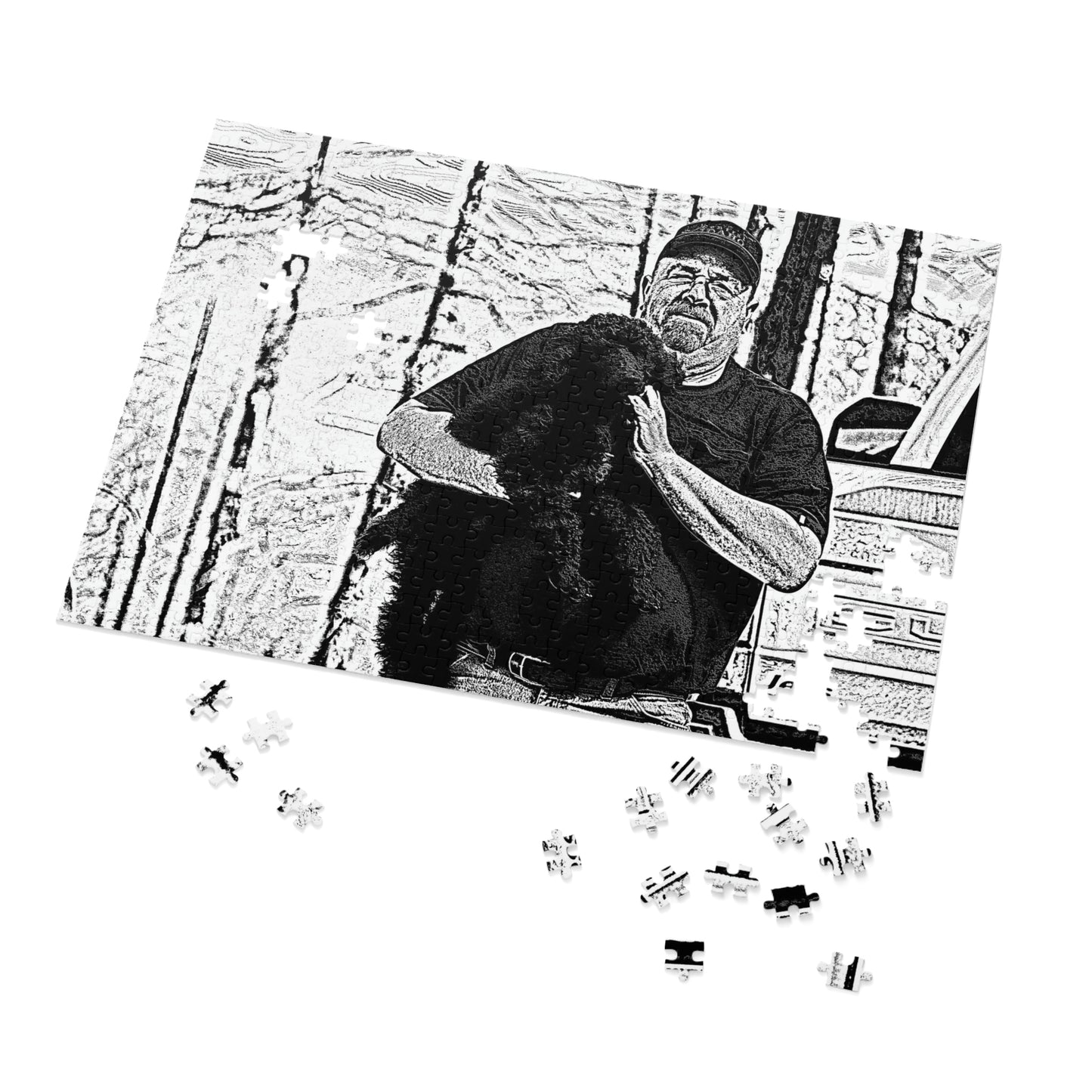 Jigsaw Puzzle (30, 110, 252, 500,1000-Piece) ... Pops & Me ... June 2022 ... California Point Lookout ... The Freeway To MacKay Bar ... Central Idaho Original Works ..