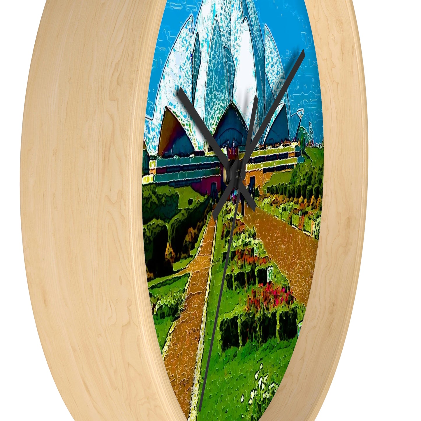 Wall clock ... 'Bahai'i House-Of-Worship' ... "Lotus Temple: Delhi, India, 2008" ... Original Works ...