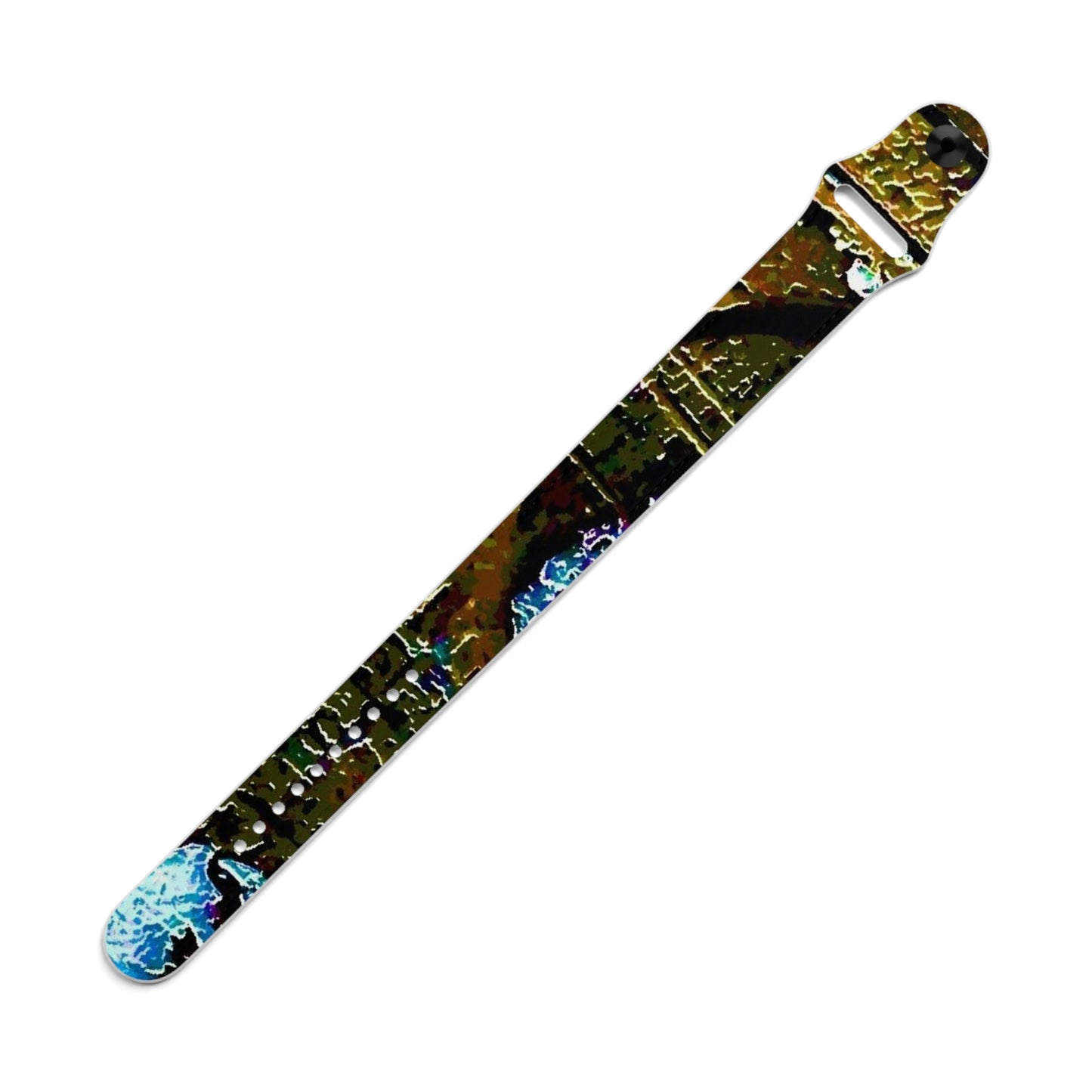 Faux Leather Wristband ... Walikng The Streets & Alleys ... 'Strolling The Canals ... '  ... Original Works  ...