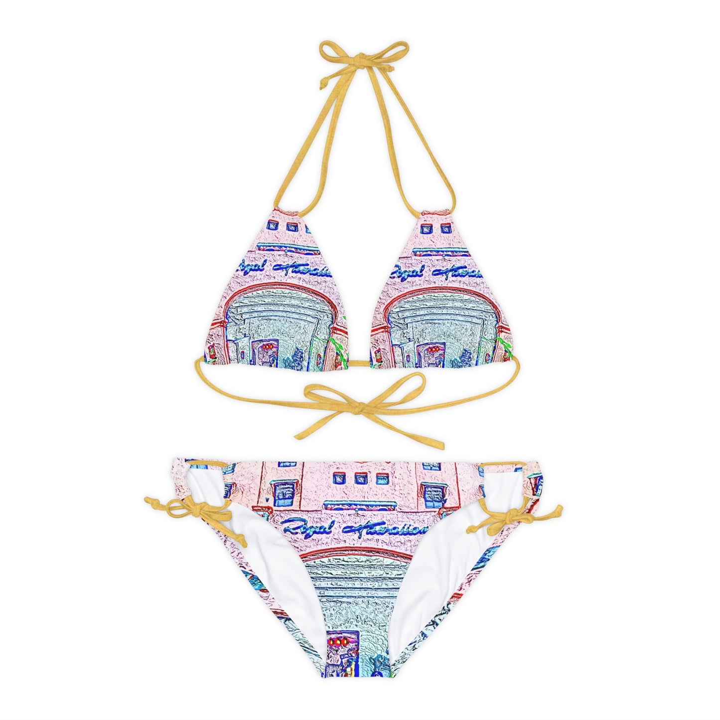 Strappy Bikini Set ... "La Grande Entree" At: 'The Pink Palace' ... The Royal Hawai'ian ... Honolulu, HI ... '27Oct2014' ... Original Works ...