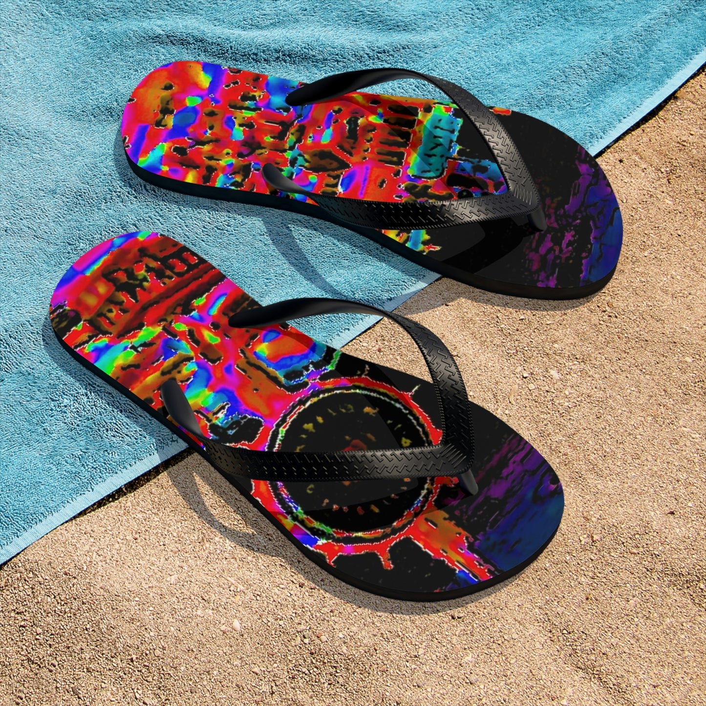 Unisex Flip-Flops ... "No.9 Fishermen's Grotto - Fishermen's Wharf, SF, California" ... Family Archives: 1970's ... Original Works ...