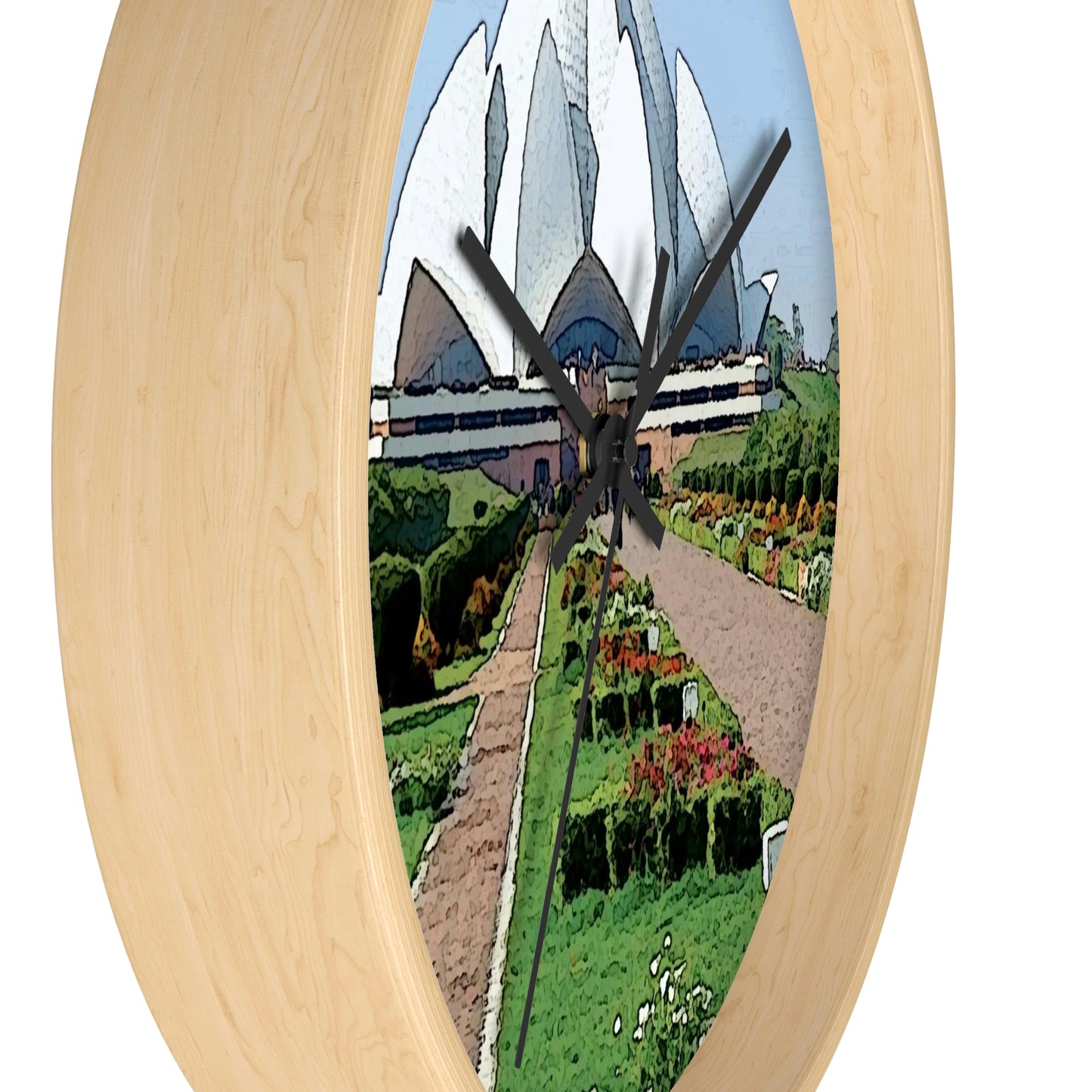 Wall clock ... 'Bahai'i House-Of-Worship' ... "Lotus Temple: Delhi, India, 2008" ... Original Works ...