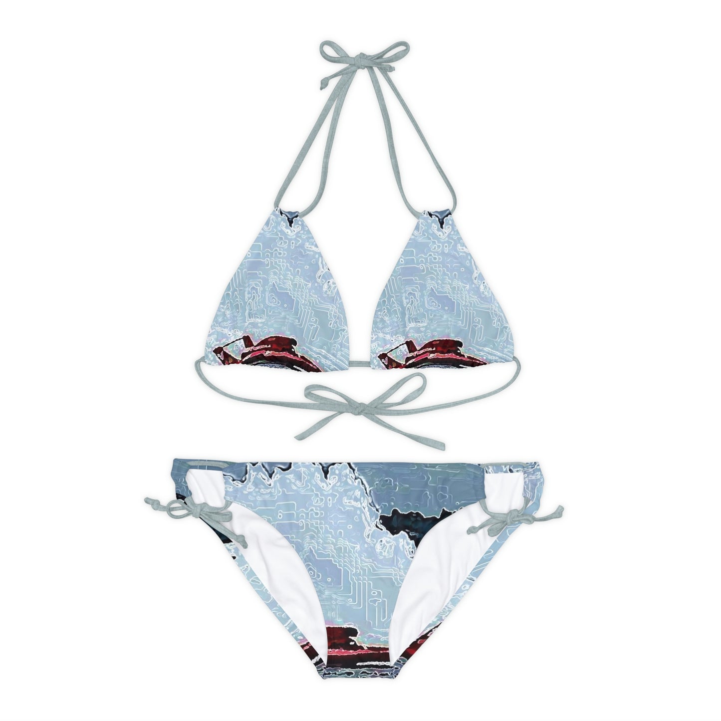 Strappy Bikini Set ... Seattle Columbia Cup On Lake Washington ... "Dave Wilcox Heads For The Win" ... Associate Gift-Photo ... Original Works ...