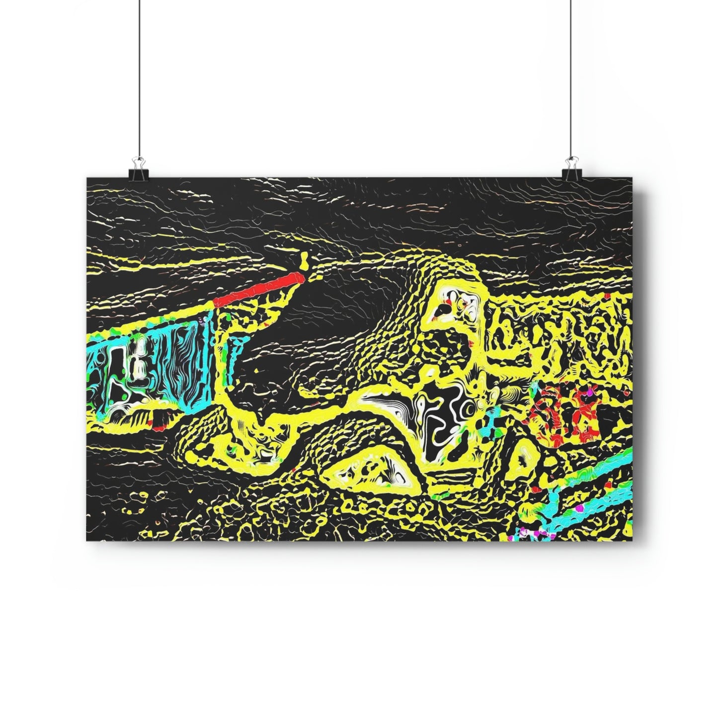 Giclée Art Print ... "Snow Vehicle In Snow Storm At-Rest" ... Circa 12Mar23 ... Central Idaho ... 18-Hours Rendering Time: Original Works ...