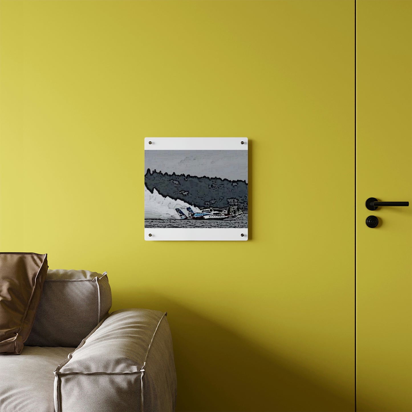 Acrylic Wall Art Panels ... Seattle Columbia Cup On Lake Washington ... "Dave Wilcox Heads For The Win" ... Associate Gift-Photo ... Original Works ...