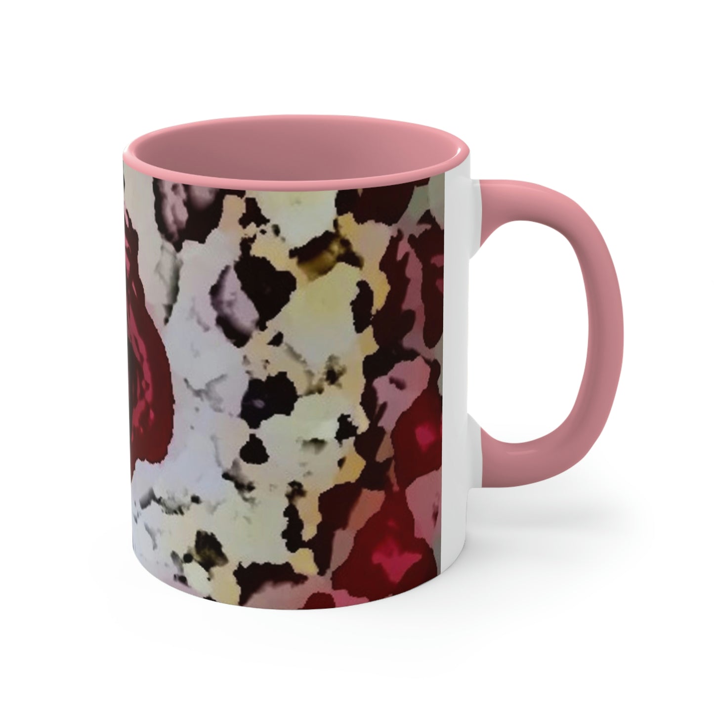 Accent Coffee Mug, 11oz ... "A Friendly Flower" ... Pointsettia 'Pointing' ... Original Works ... (Supplied Photograph) ...
