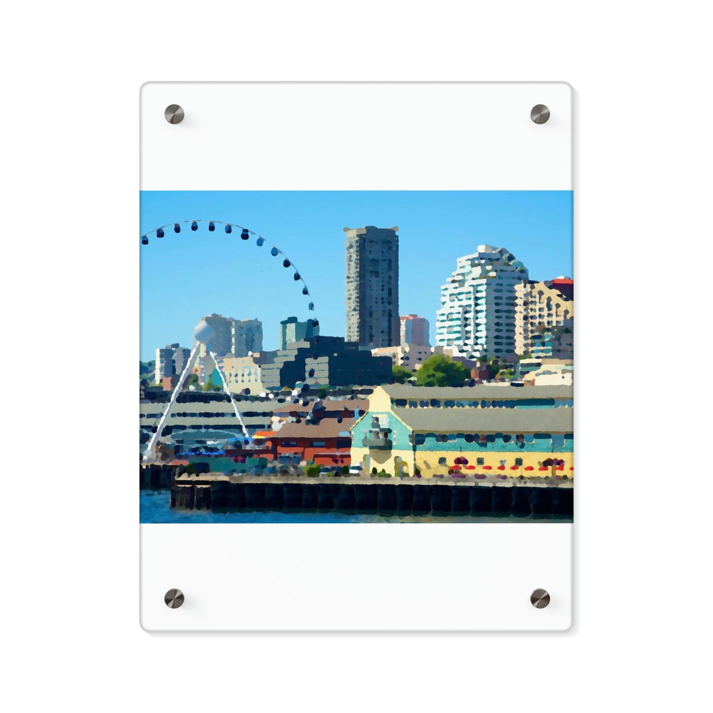 Acrylic Wall Art Panels ... That Classic Wheel ... 'Seattle's Wheel' ... & Old Classic Waterside Vendors ...  'Family Archives' ... Original Works ...