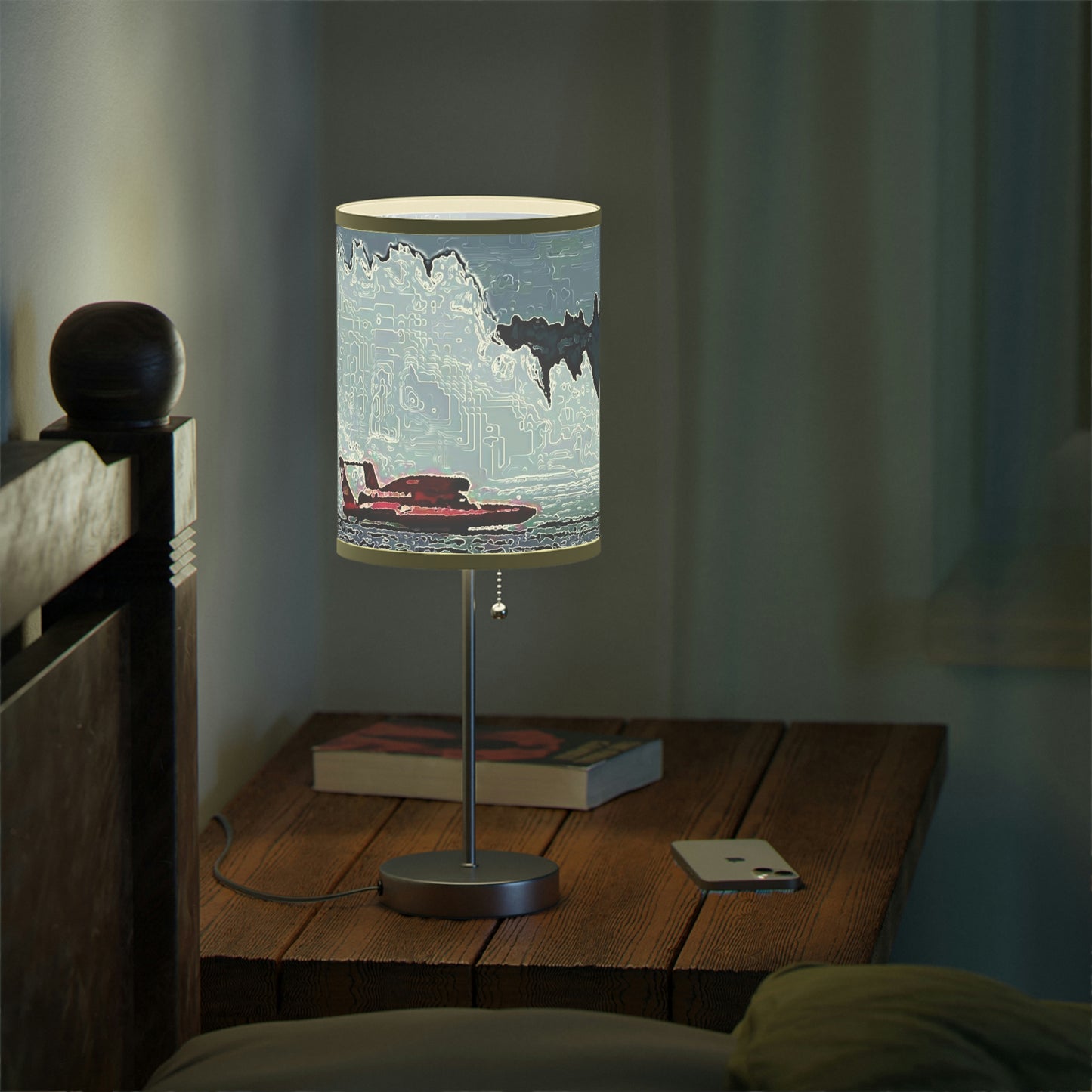 Lamp on a Stand, US|CA plug ... Seattle Columbia Cup On Lake Washington ... "Dave Wilcox Heads For The Win" ... Associate Gift-Photo ... Original Works ...