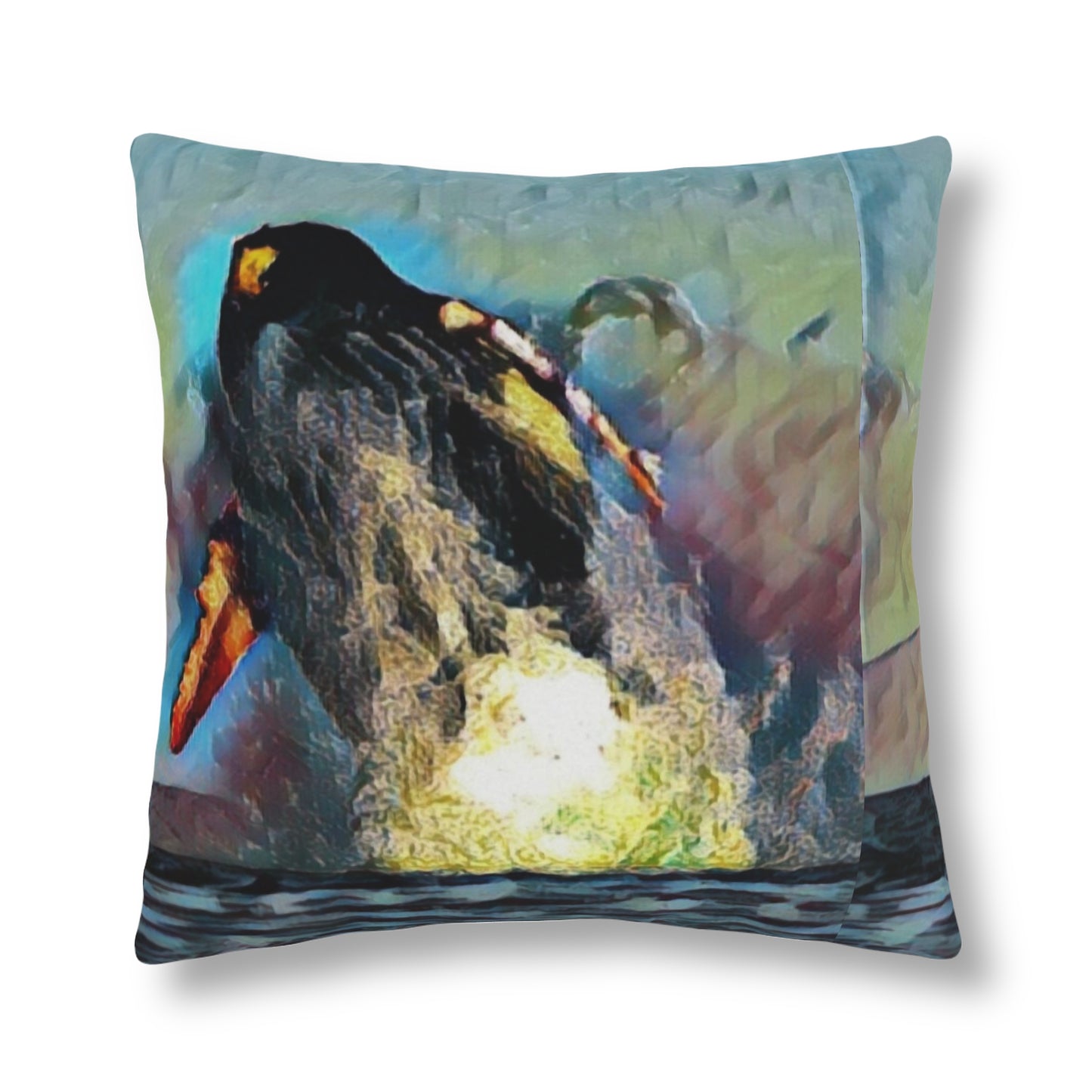 Waterproof Pillows ... An Extraordinary Humpback Breach ... 'With Explosive Energy' ... Family Archives (KPH) ... Circa: 21st Century. Maui, HI ... Original Works ...