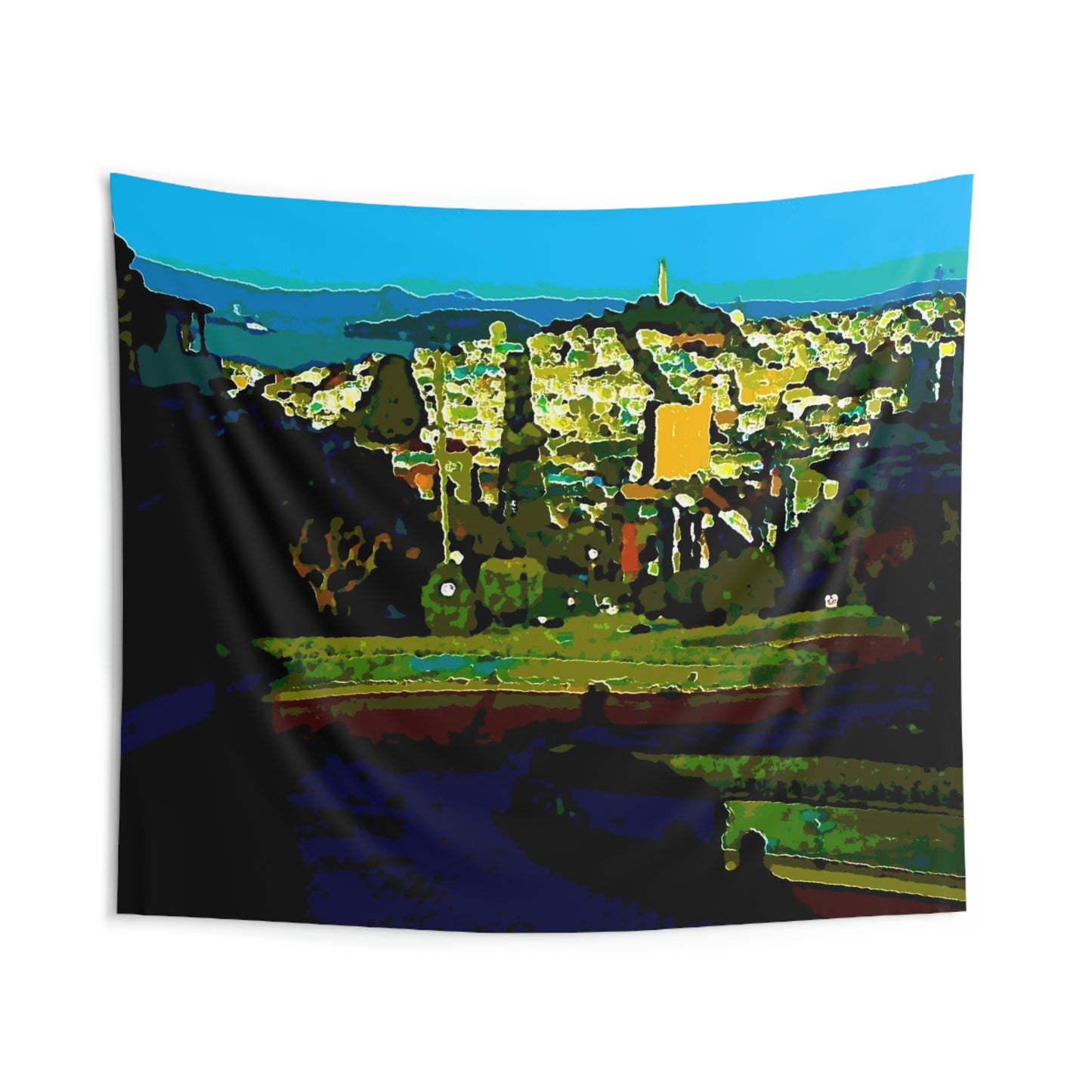 Indoor Wall Tapestries ... "Lombard Street San Francisco, CA, USA" ... Family Archives 1970's ... Original Works ...