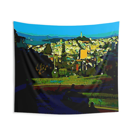 Indoor Wall Tapestries ... "Lombard Street San Francisco, CA, USA" ... Family Archives 1970's ... Original Works ...