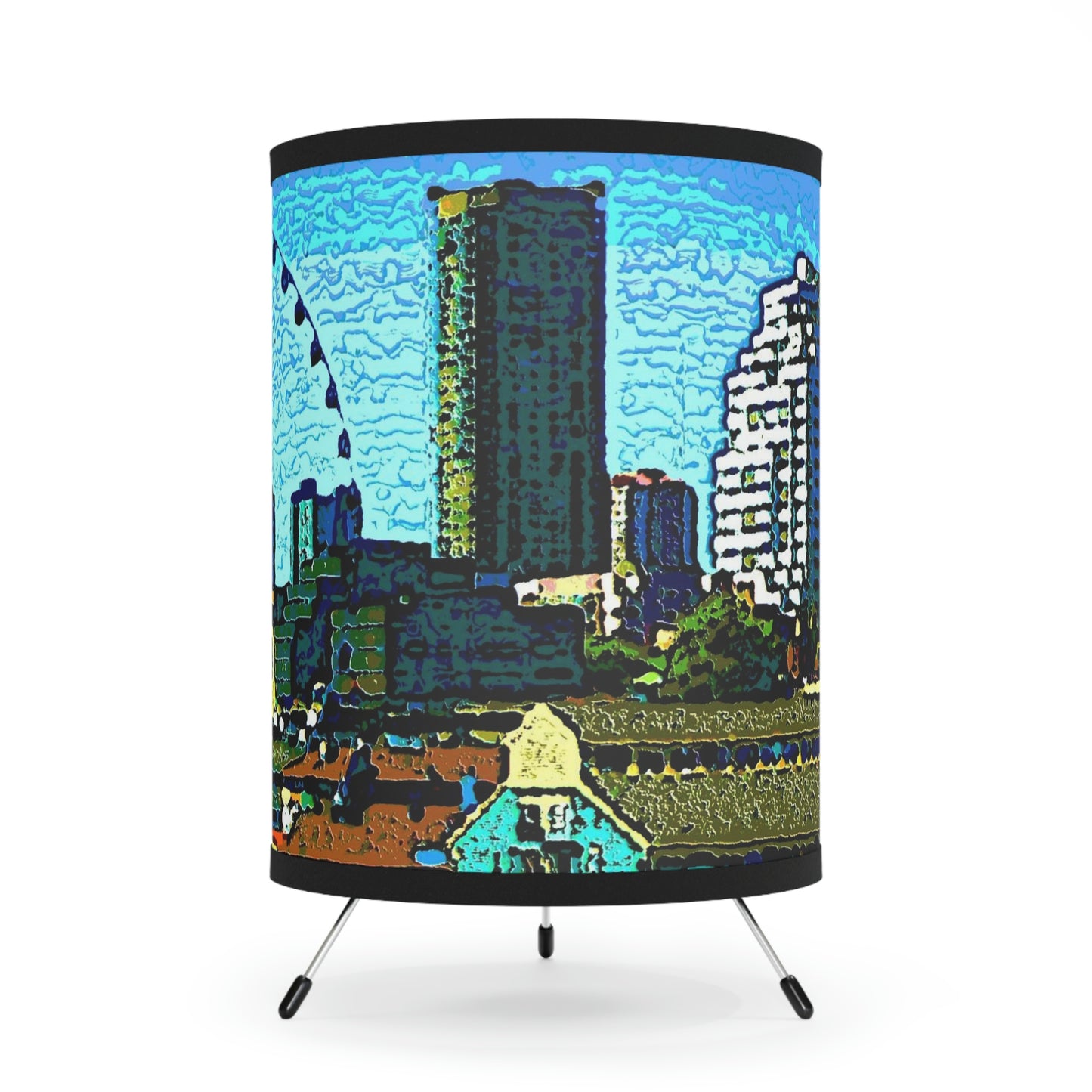 Tripod Lamp with High-Res Printed Shade, US\CA plug ... That Classic Wheel ... 'Seattle's Wheel' ... & An Old Classic Waterside Vendors ...  'Family Archives' ... Original Works ...