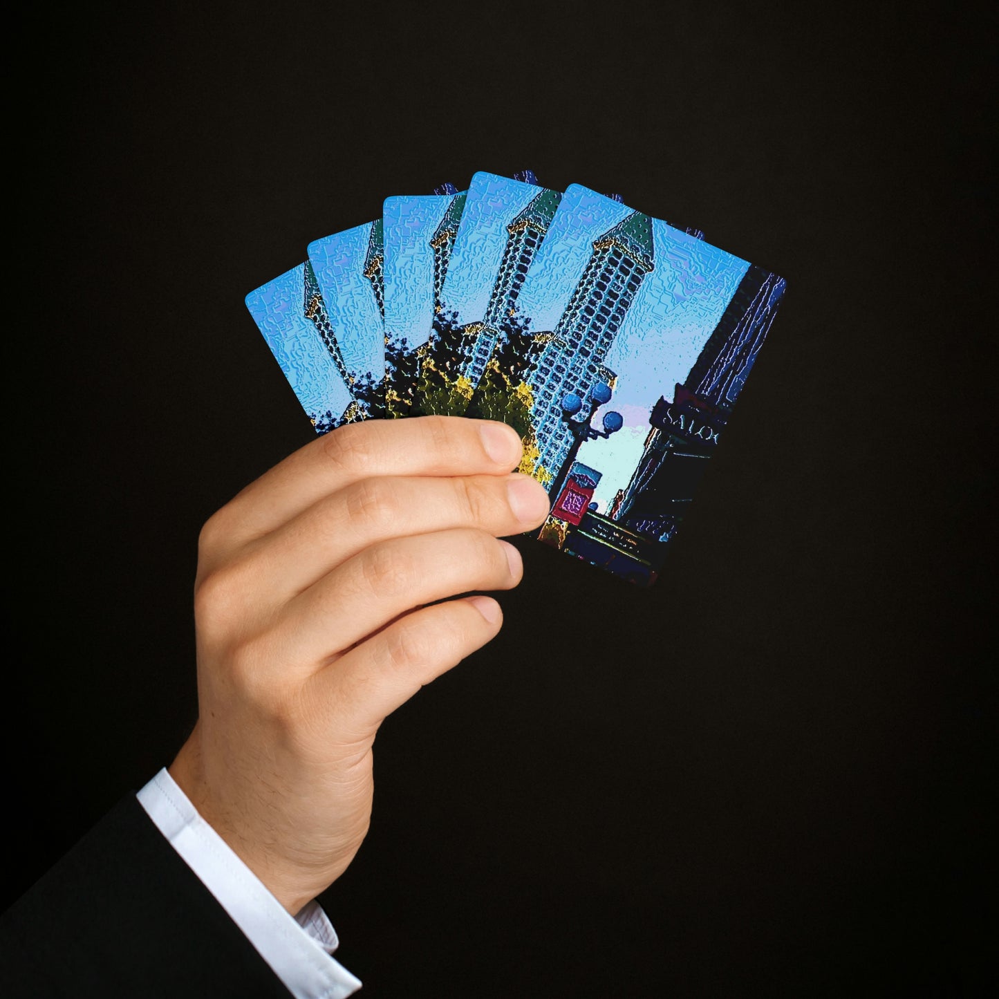 Custom Poker Cards ...  Pioneer Square & Smith Tower ... 'That World Famous View' ... Colleague Supplied Photo ... Original Works ...