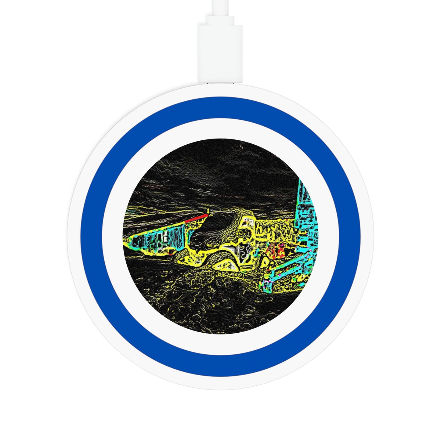 Quake Wireless Charging Pad ... "Snow Vehicle In Snow Storm At-Rest" ... Circa 12Mar23 ... Central Idaho ... 18-Hours Rendering Time: Original Works ...