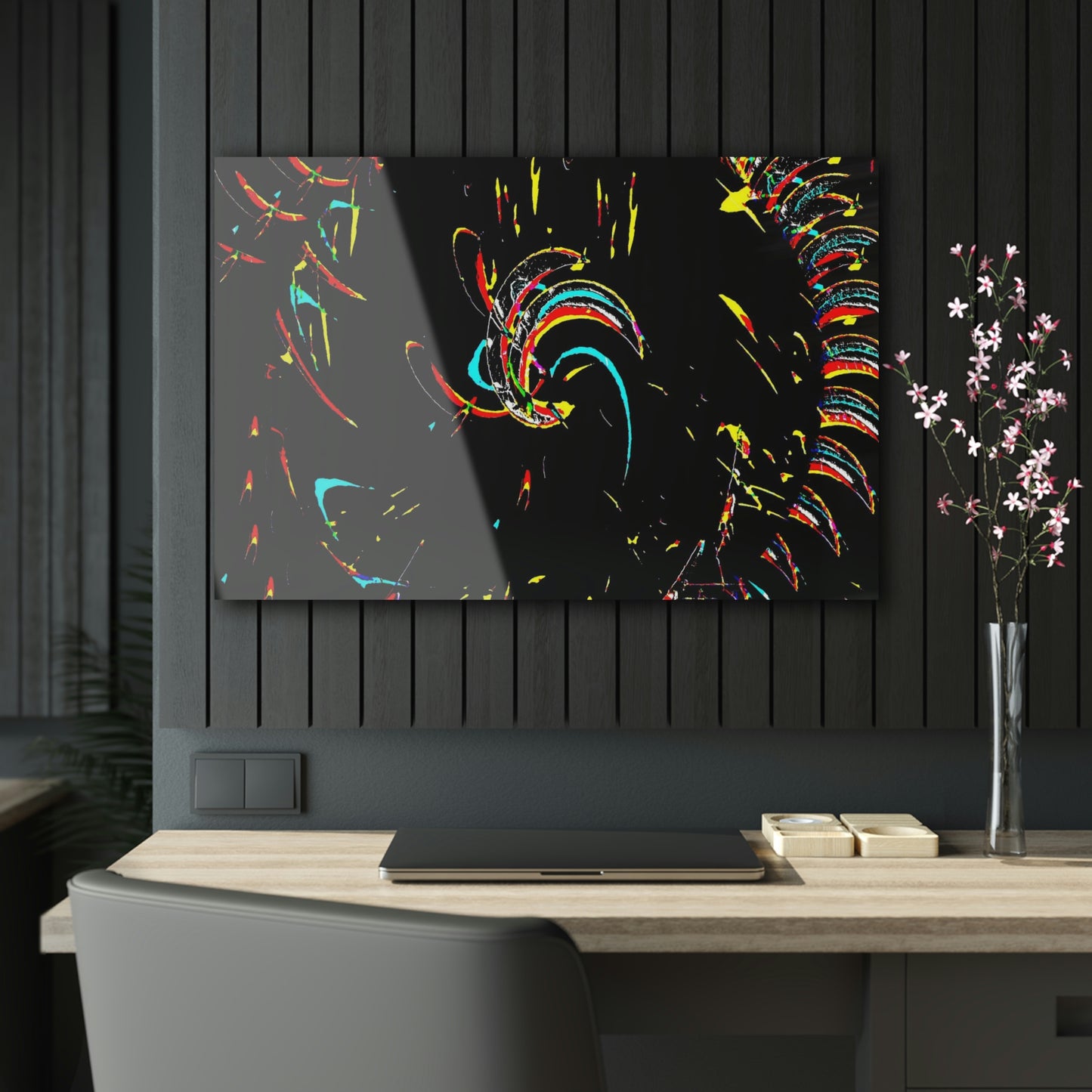 Acrylic Prints ... "Waning Moon" ... Central Idaho ... October 2022 ... Rendering Time: 22 Hours ... Original Works ...