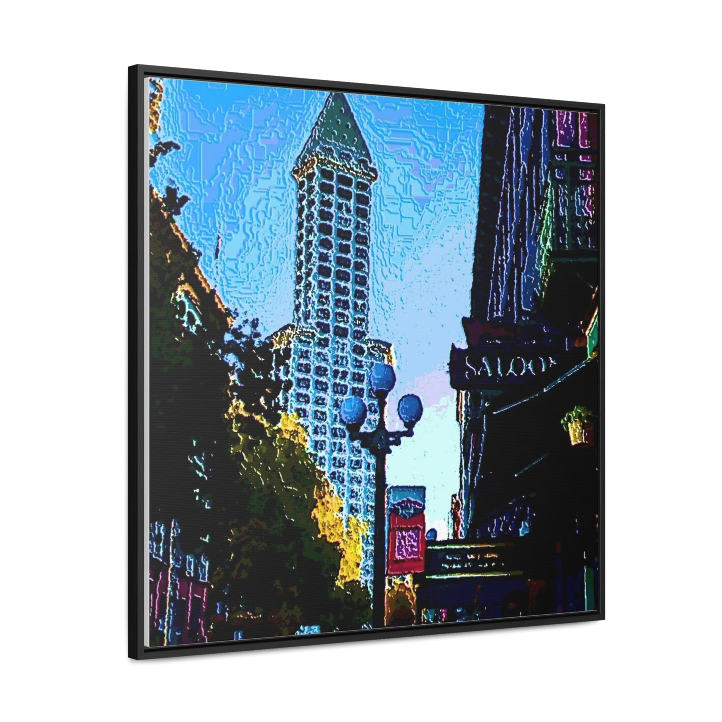 Gallery Canvas Wraps, Square Frame ...  Pioneer Square & Smith Tower ... 'That World Famous View' ... Colleague Supplied Photo ... Original Works ...