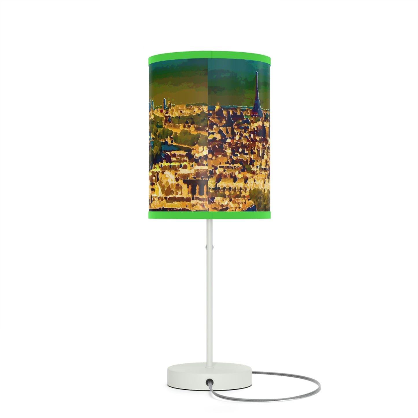 Lamp on a Stand, US|CA plug ... Au Paris ... "Along The River Seine" ... Barbara Joan Bonnel-Holt: 1972 ... Original Works ...