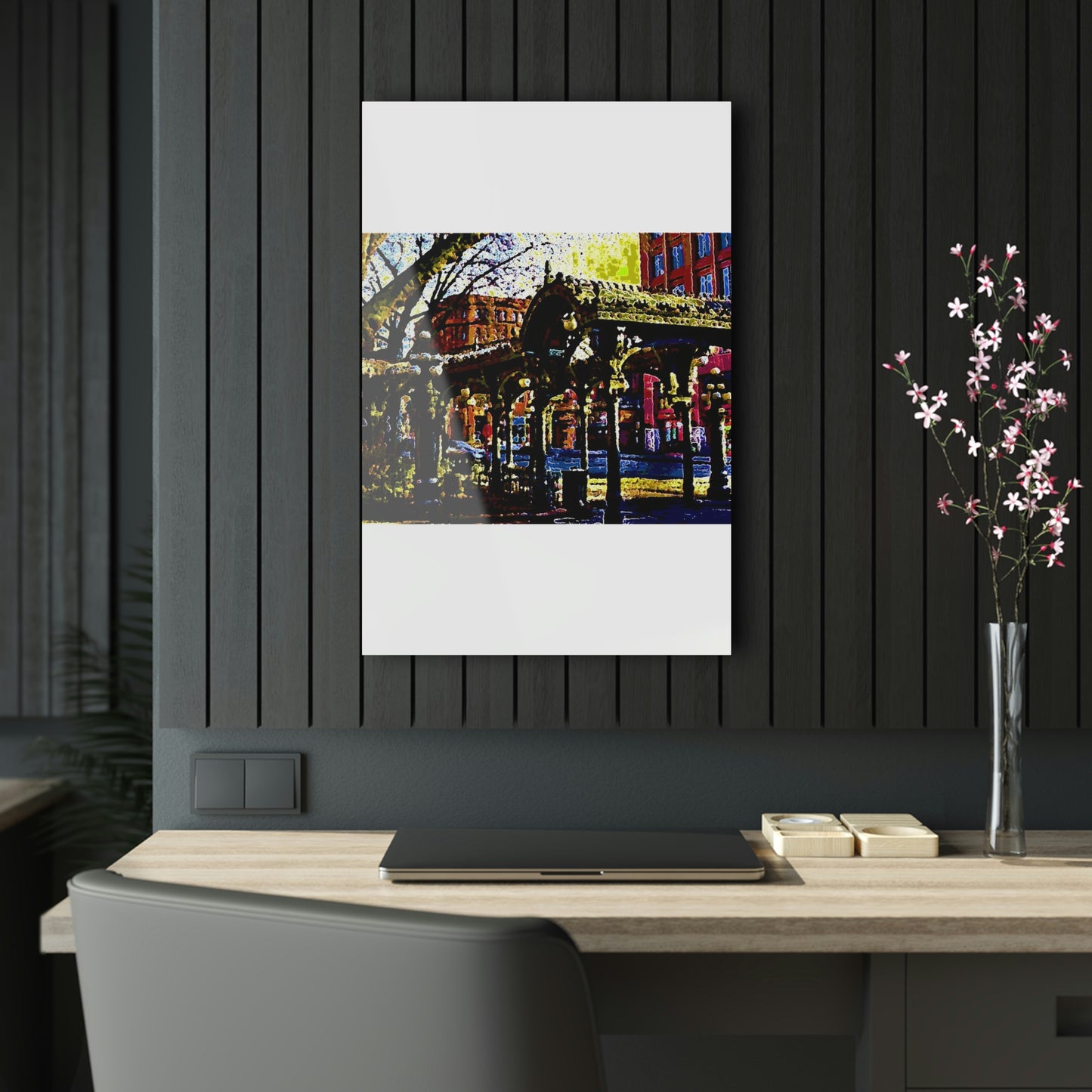 Acrylic Prints .. A Very Fine Place To Meet ... To Catch The Bus ... 'To Find A Friend' .. Just-To-Hangout ... Dr FJHolt Base Photo ... Original Works ...