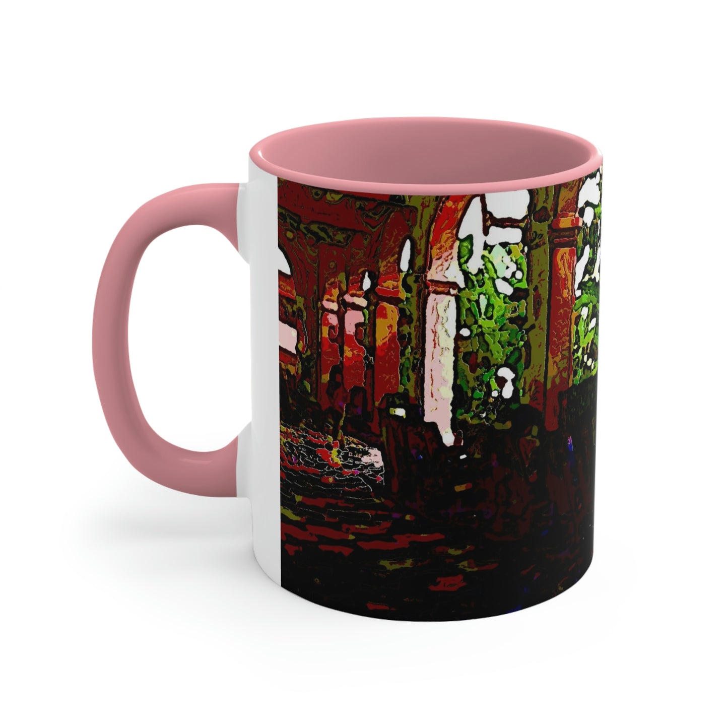 Accent Coffee Mug, 11oz ...  Lanai & Rocking Chairs At: 'The Pink Palace' ... The Royal Hawai'ian ... Honolulu, HI ... '27Oct2014' ... Original Works ...