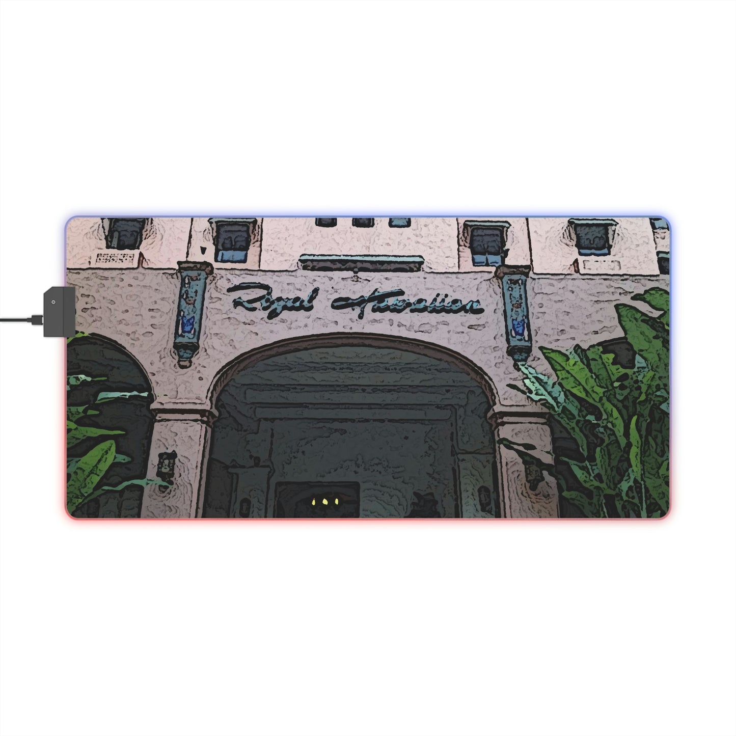 LED Gaming Mouse Pad ... "La Grande Entree" At: 'The Pink Palace' ... The Royal Hawai'ian ... Honolulu, HI ... '27Oct2014' ... Original Works ...