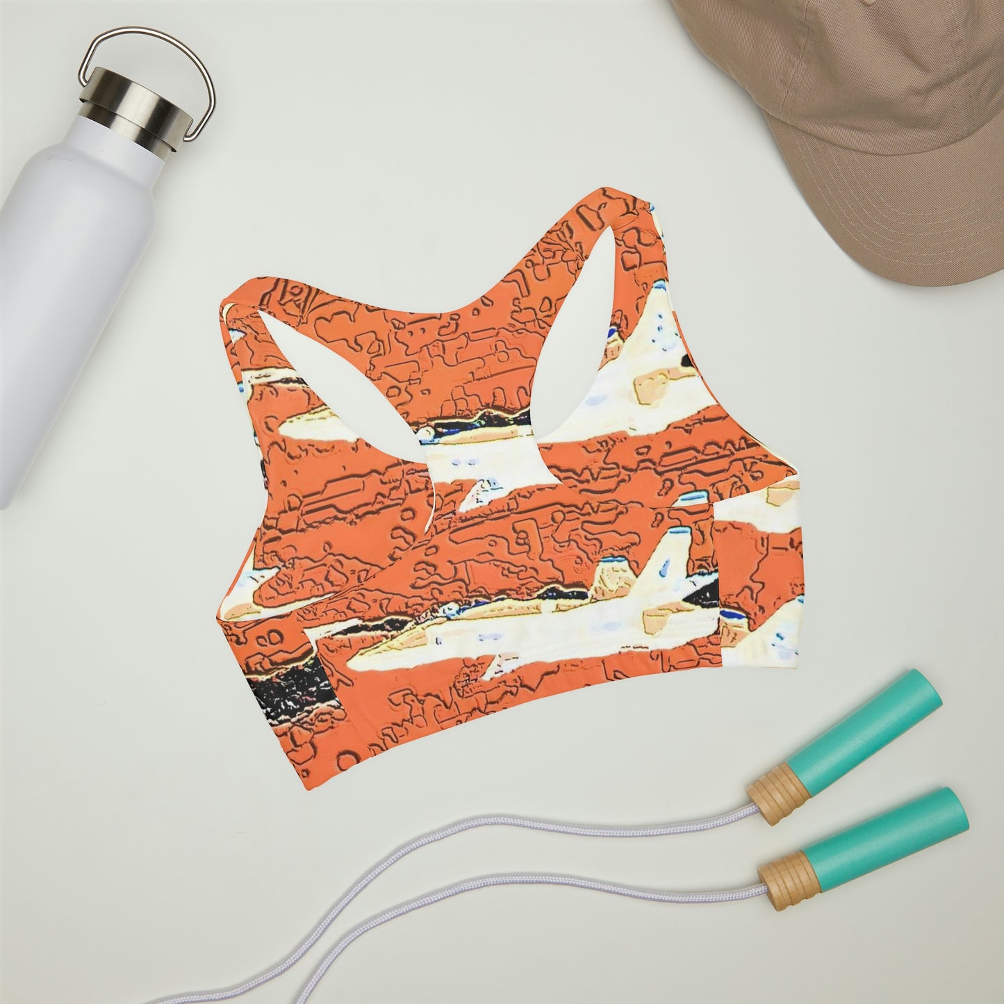 Girls' Double Lined Seamless Sports Bra ... Seattle Seafair ..."Blue Angels Run Over Lake Washington" ... Circa Mid 1980's ... Dr FJ Holt ... Original Works ...