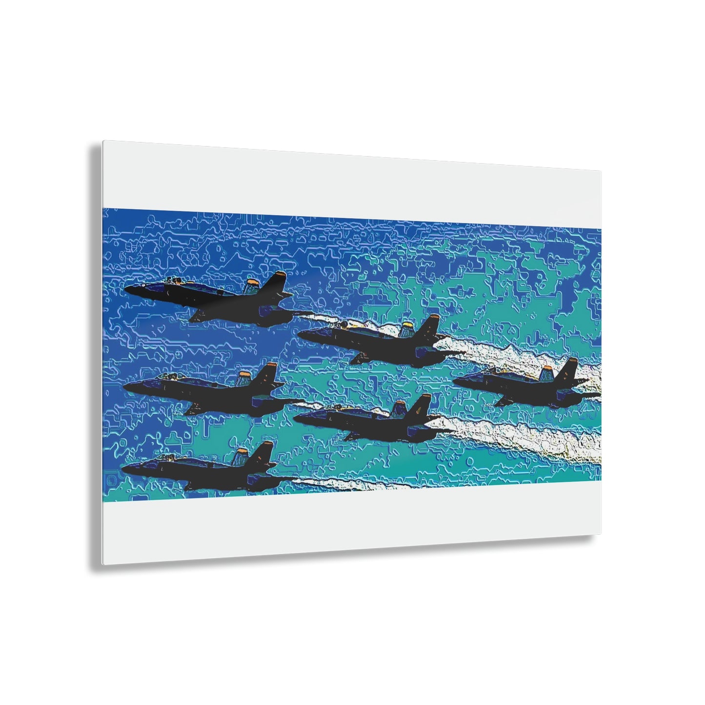 Acrylic Prints ... Seattle Seafair ..."Blue Angels Run Over Lake Washington" ... Circa Mid 1980's ... Dr FJ Holt ... Original Works ...