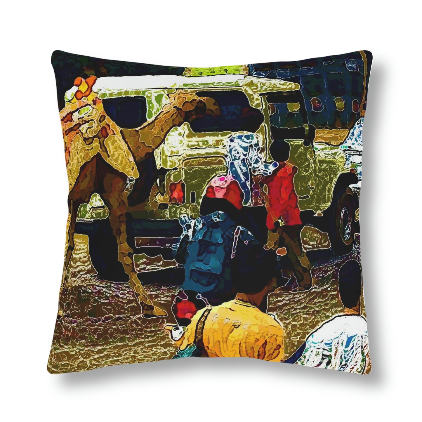 Waterproof Pillows ... "Truckin'-Up-To-Buffalo ... 'Oops - Wrong Country' ... Truckin'-Up-To-New Delll -'E' ... " ... (Delhi, India) ... 5July2007. Original Works ...