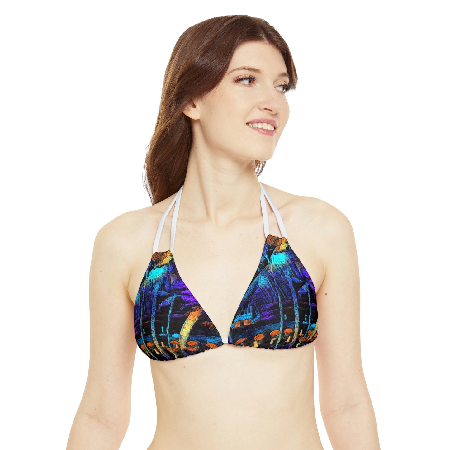 Strappy Triangle Bikini Top (AOP) ... "The Royal Hawai'ian: Waikiki Beach_Beach" ... Honolulu, HI ... Ocotber 2014 (Halloween) ... Original Works ...