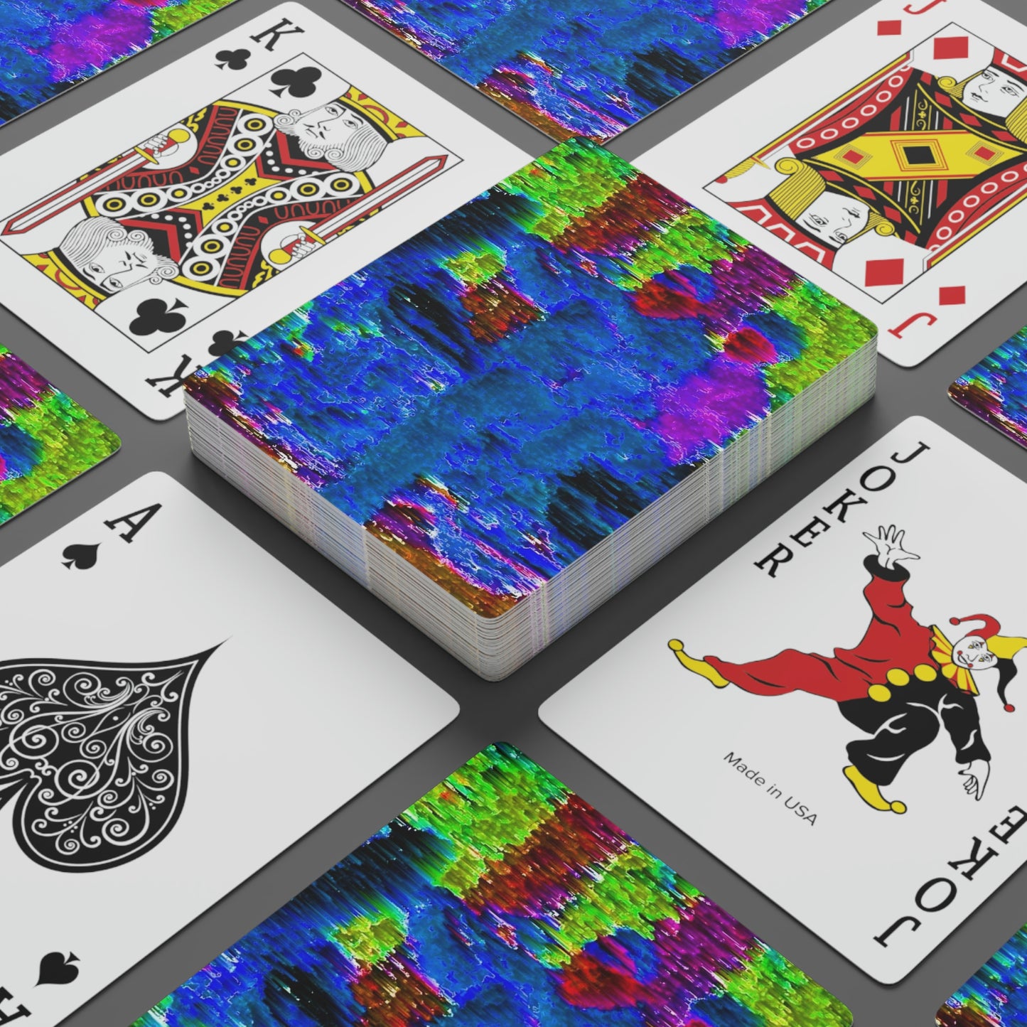 Custom Poker Cards ... "And 'I' Left His Dead A_s There By The Side-of-The-Road" ... Original Works ... (Grateful Dead: Me-And-My-Uncle)