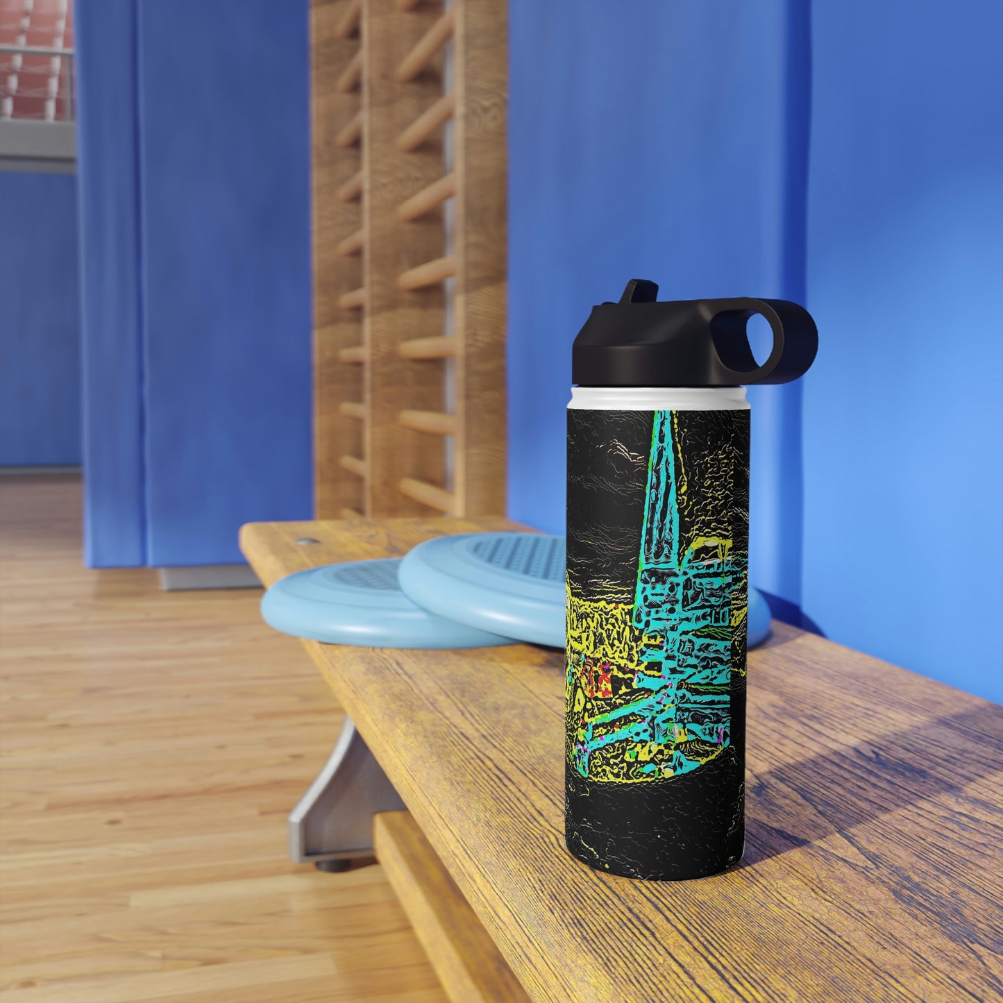 Stainless Steel Water Bottle, Standard Lid ... "Snow Vehicle In Snow Storm At-Rest" ... Circa 12Mar23 ... Central Idaho ... 18-Hours Rendering Time: Original Works ...