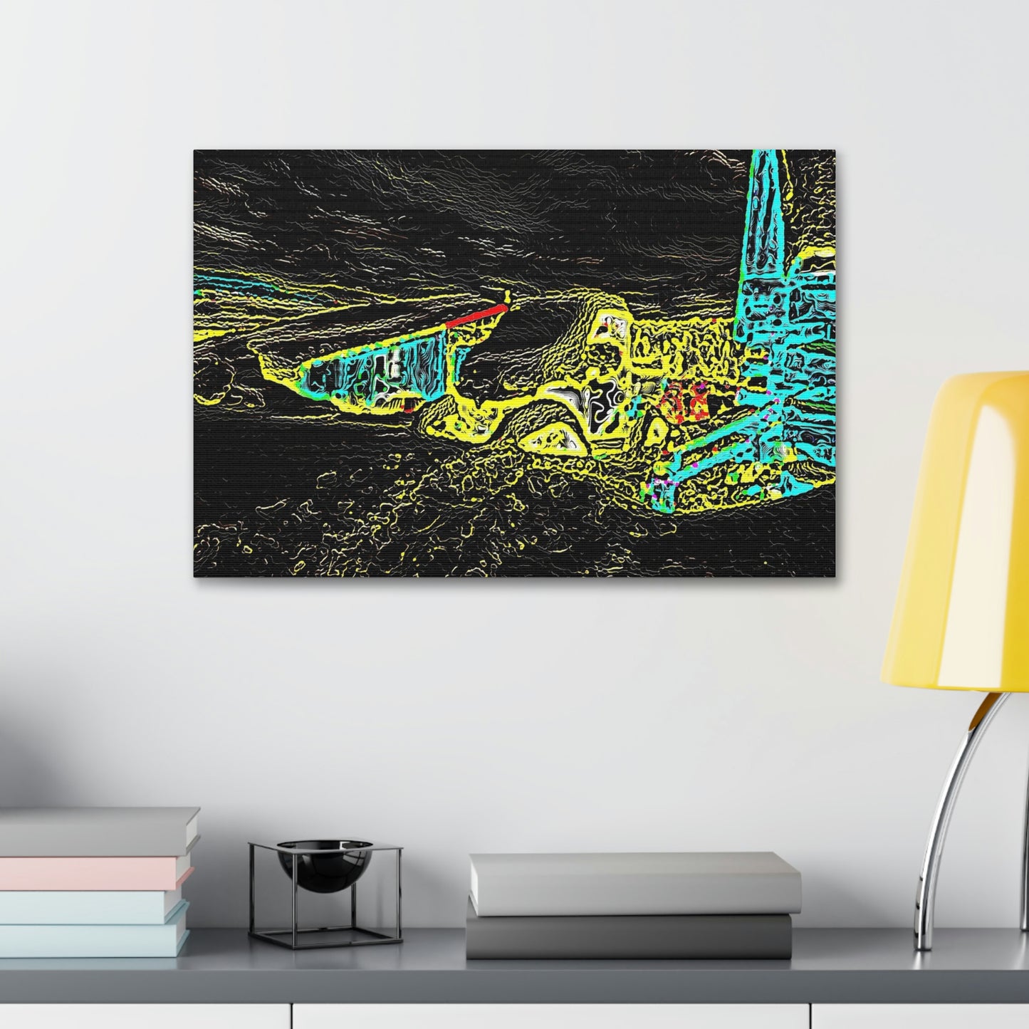 Polyester Canvas ... "Snow Vehicle In Snow Storm At-Rest" ... Circa 12Mar23 ... Central Idaho ... 18-Hours Rendering Time: Original Works ...