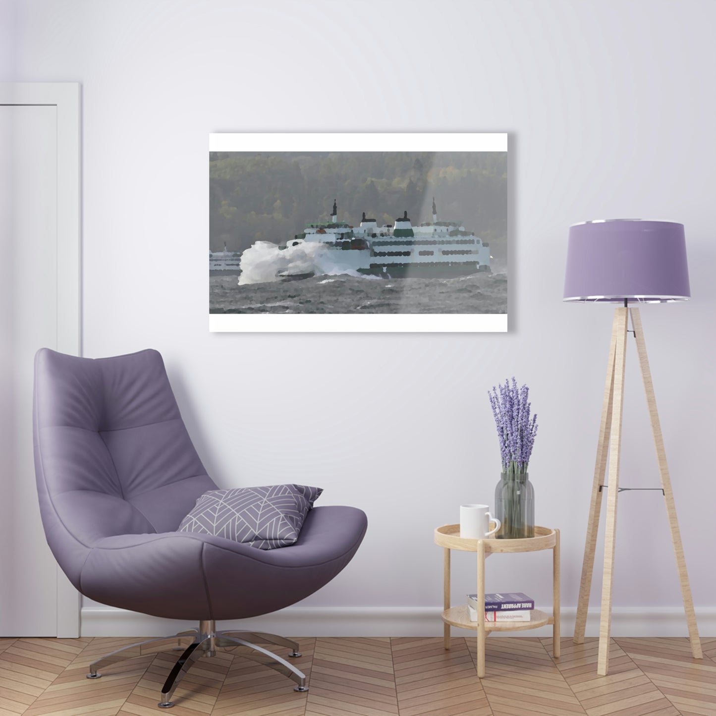 Acrylic Prints ... WADOT Ferry Crossing ... "A Very Rough Day" ... Mulkiteo Route ... Family Archives ... Early 1990's' ... Original Works ...