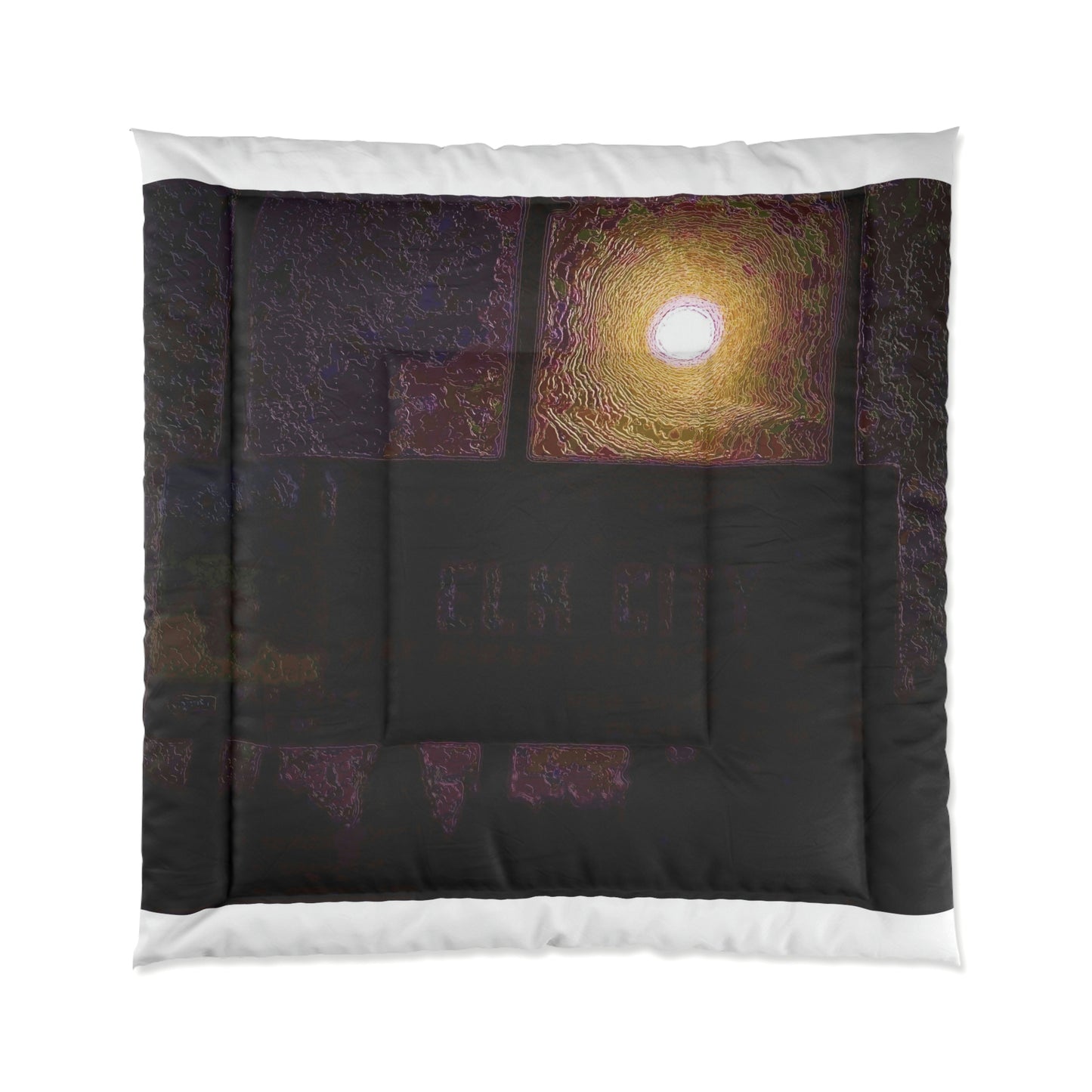 Comforter ... Car Approaches From The Stern ... Moon Ascendary From The Bow ... "Two Friendly Travellers On A Cold Night Near Elk City" ... C