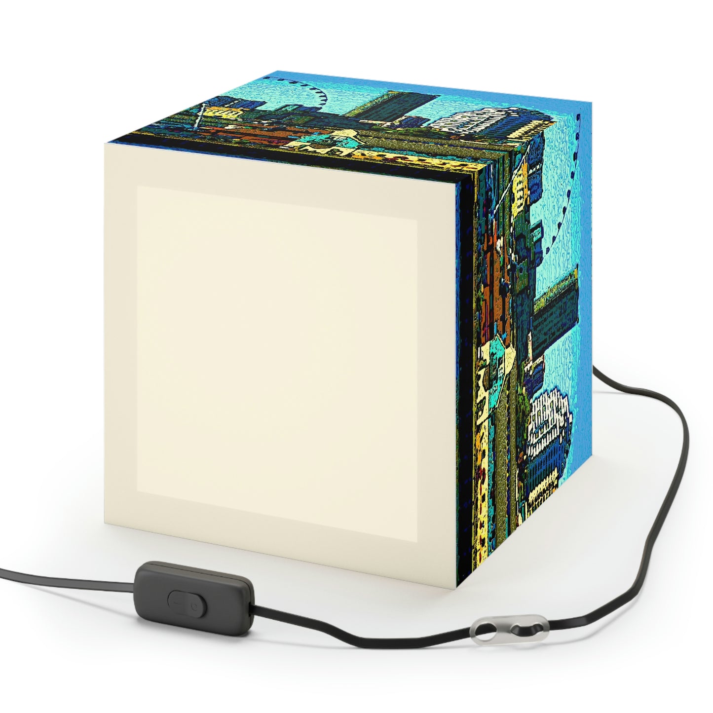 Light Cube Lamp ... That Classic Wheel ... 'Seattle's Wheel' ... & An Old Classic Waterside Vendors ...  'Family Archives' ... Original Works ...