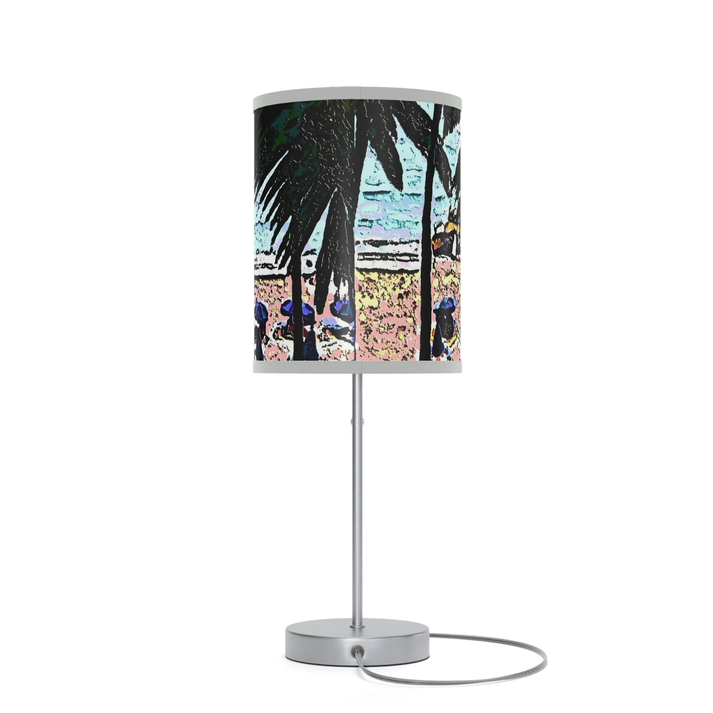 Lamp on a Stand, US|CA plug ... "A Beautiful Beach Amongst The Palms" ... The Outrigger Waikiki, Honolulu, Oahu ... Original Works ...