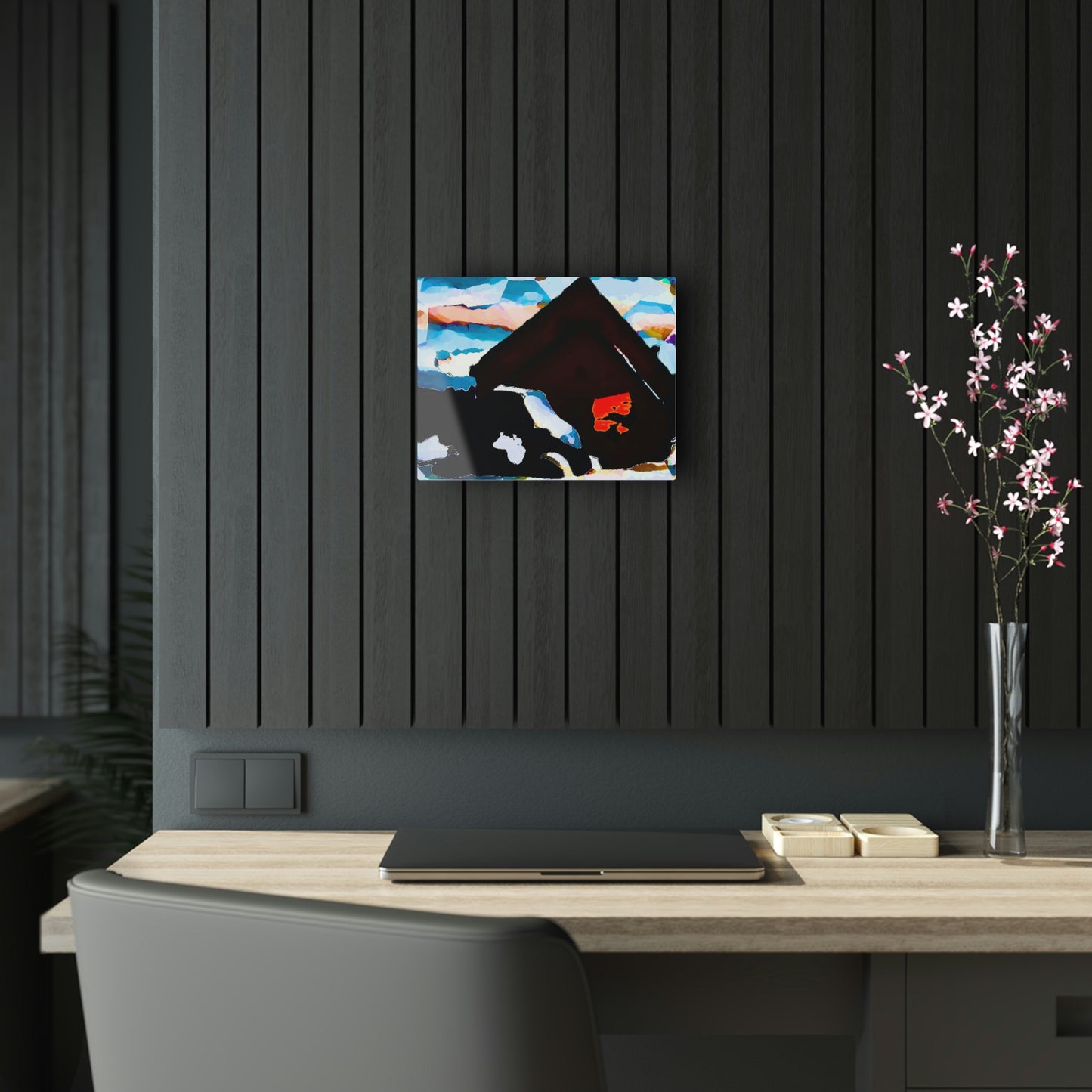 Acrylic Prints ... After An Intense Snow Storm ... 'Digging Out' ... A Vehicle & Cabin "In The Mountains" ... March 2023 ... Original Works ...