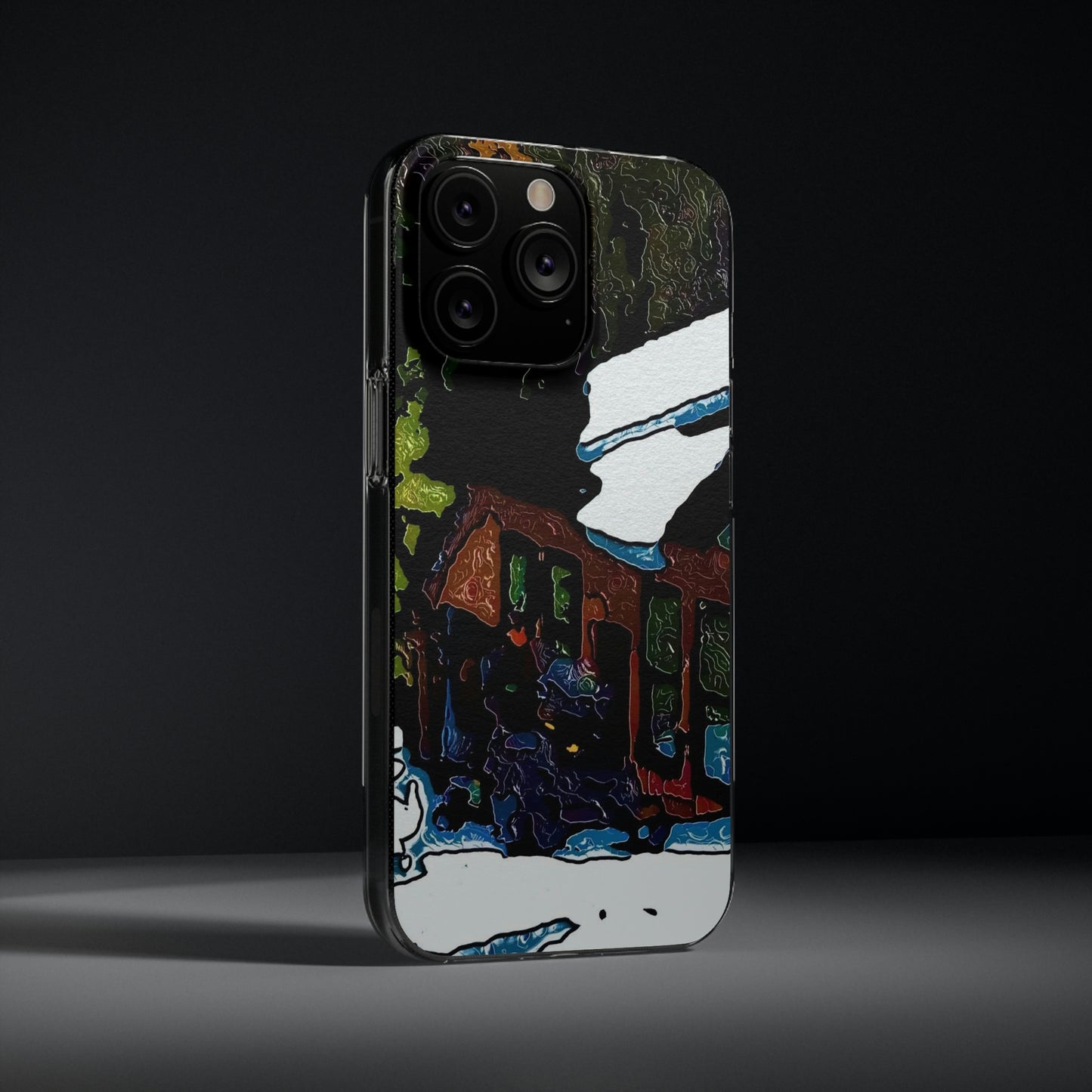 Soft Phone Cases ... "A Rider Passeth-Through-It" ... Colors Galore & A Bit Of Impressionism ... Original Works. Winter 2021. Central Idaho. Rendering Time: 12 Hours ...