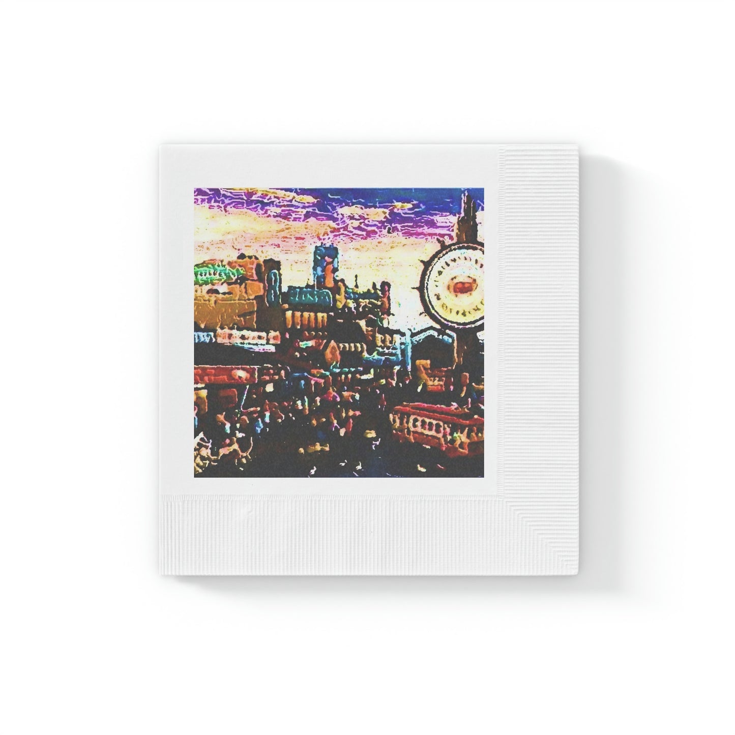 White Coined Napkins ...  "No.9 Fishermen's Grotto - Fishermen's Wharf, SF, California" ... Family Archives: 1970's ... Original Works ...