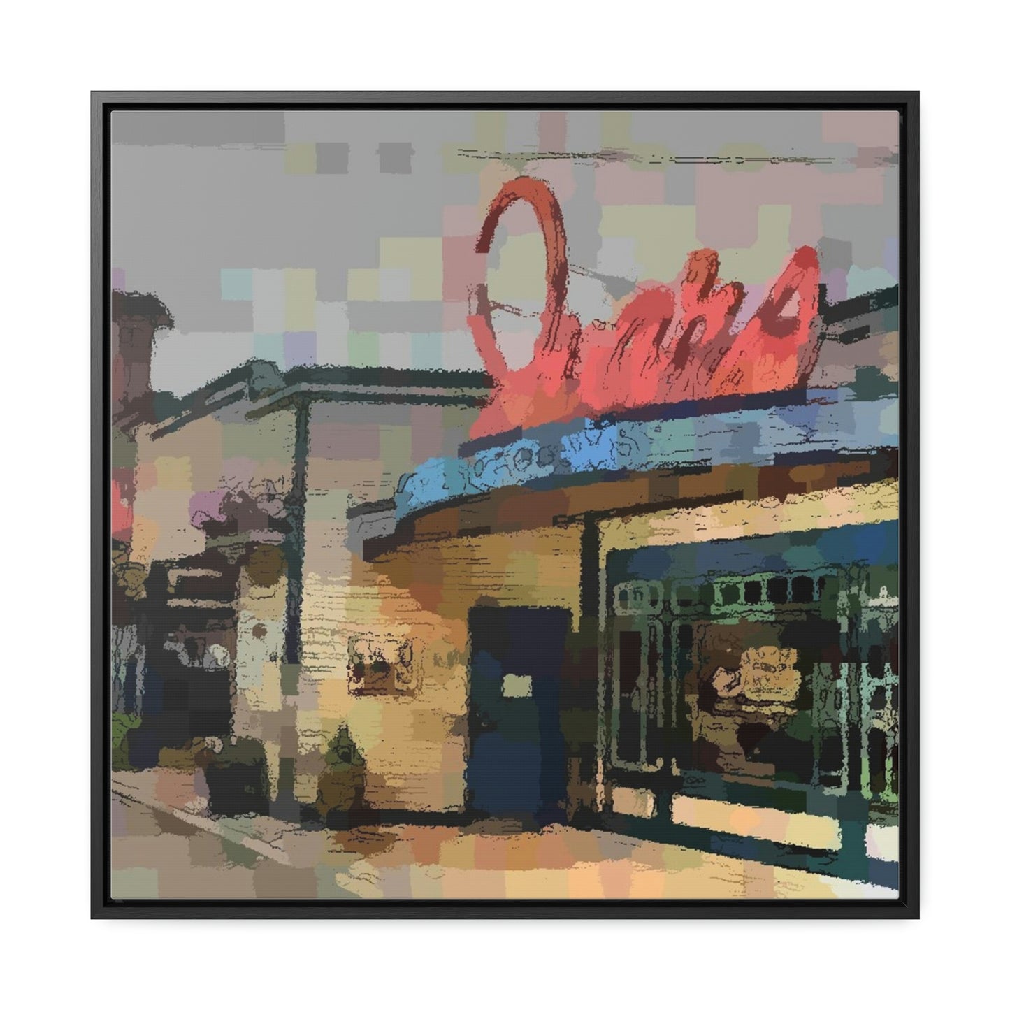 Gallery Canvas Wraps, Square Frame ...  In-A-Hurry & Stressed? ... Remember: Keep "Clam" ... Clam_Happy ...  'Ivars: Seattle Waterfront' ... Personal Archives ... Original Works ...