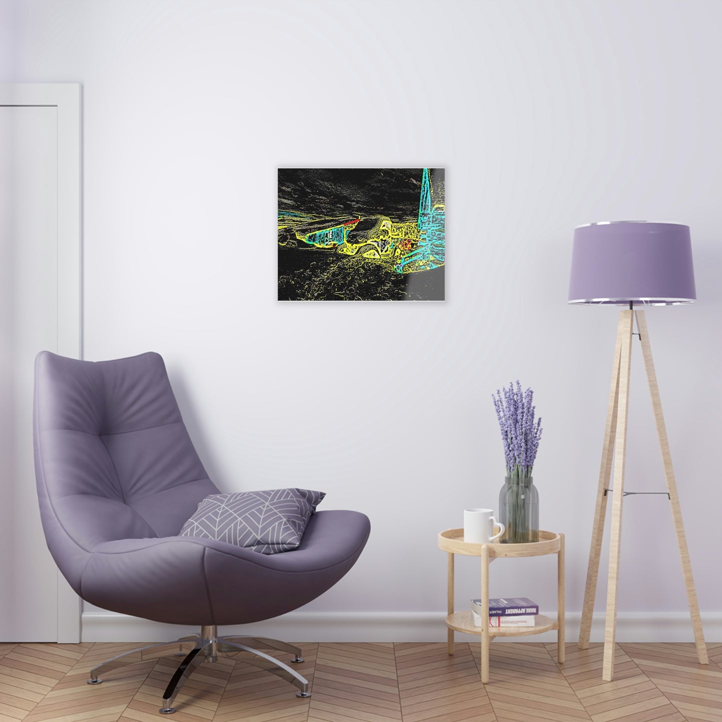 Acrylic Prints ... "Snow Vehicle In Snow Storm At-Rest" ... Circa 12Mar23 ... Central Idaho ... 18-Hours Rendering Time: Original Works ...
