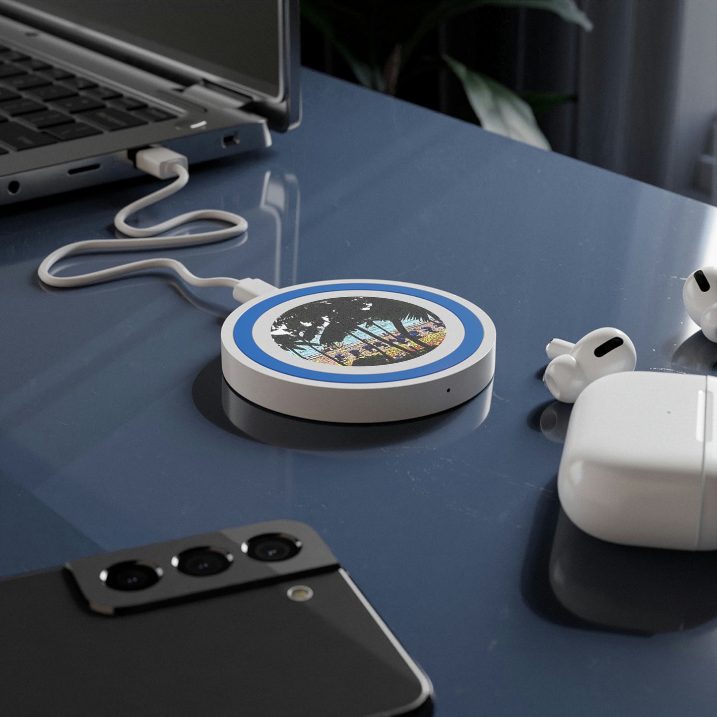 Quake Wireless Charging Pad ... "A Beautiful Beach Amongst The Palms" ... The Outrigger Waikiki, Honolulu, Oahu ... Original Works ...