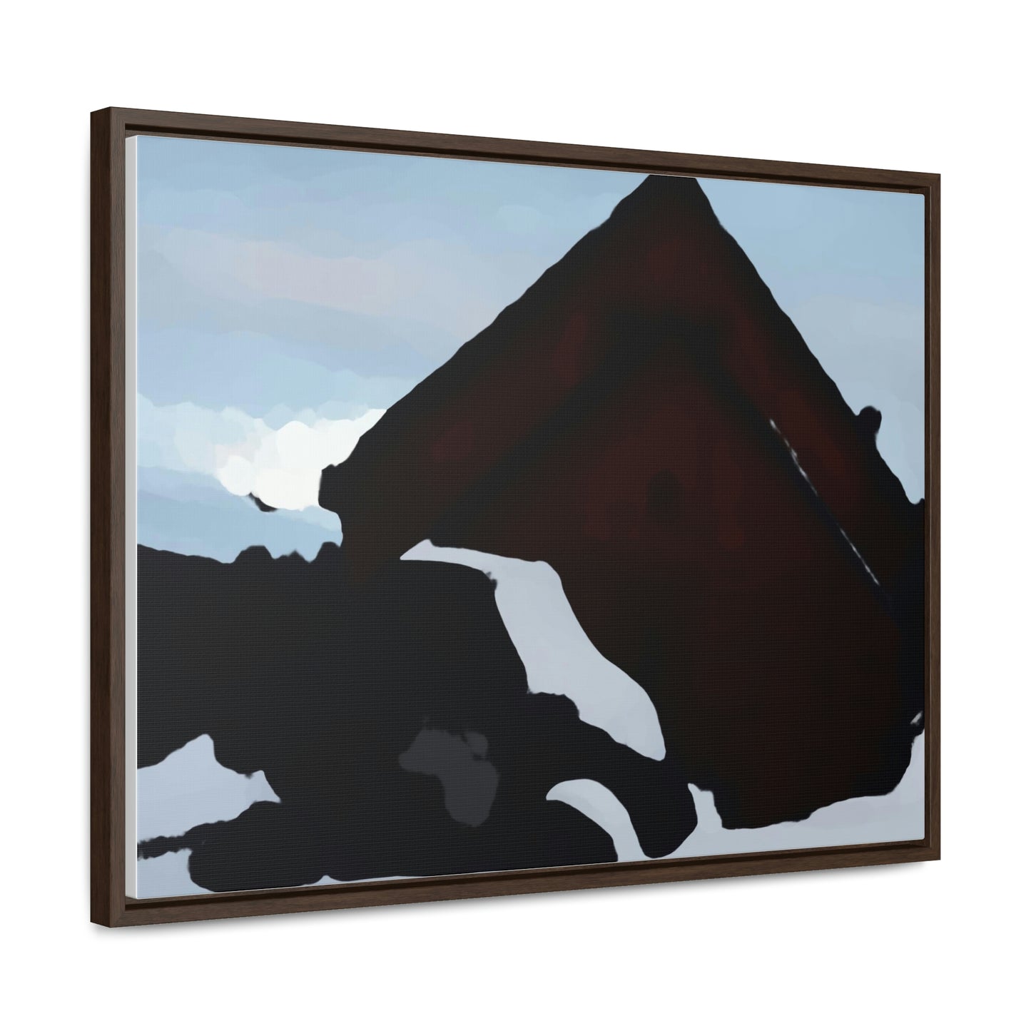 Gallery Canvas Wraps, Horizontal Frame ... After An Intense Snow Storm ... 'Digging Out' ... A Vehicle & Cabin "In The Mountains" ... March 2023 ... Original Works ...