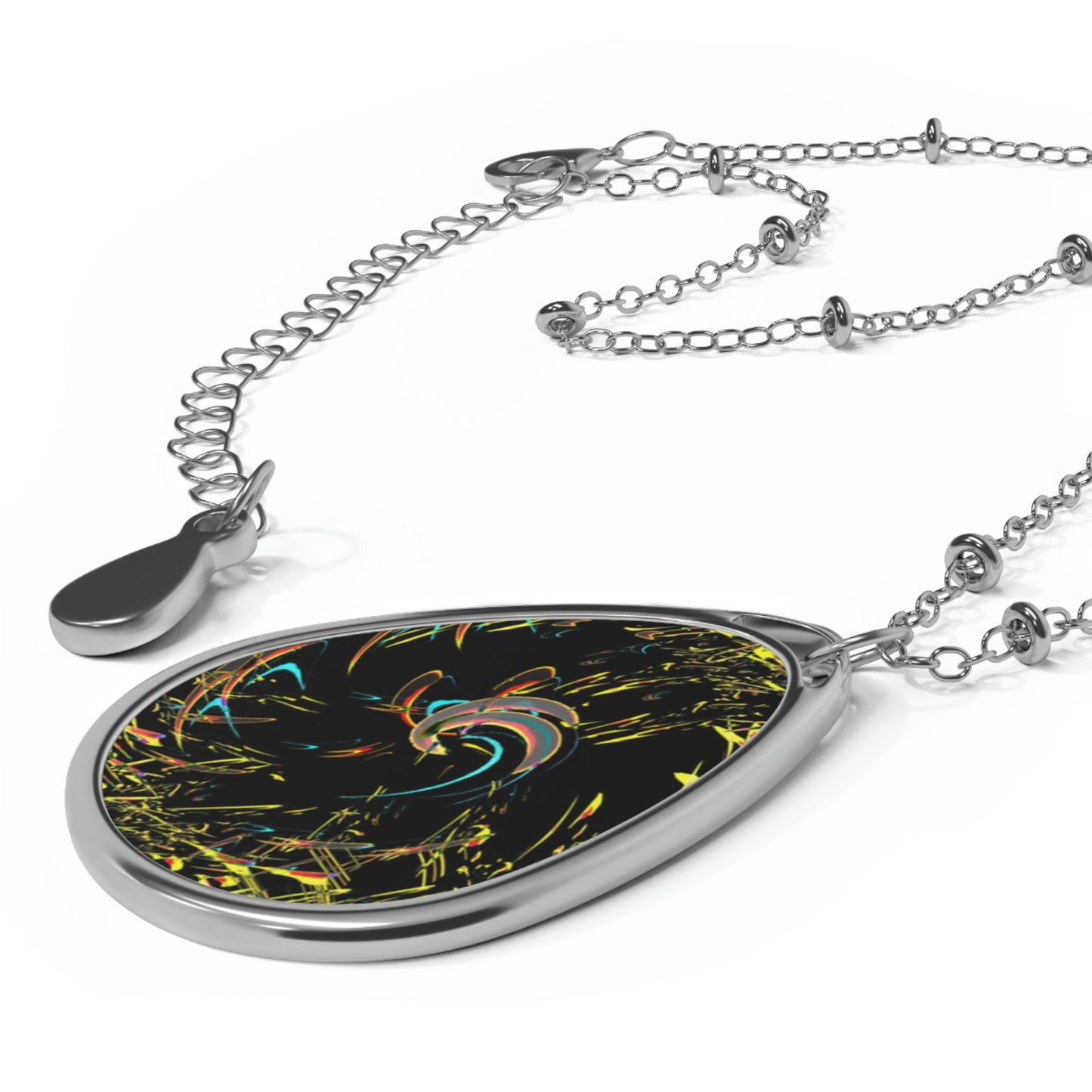 Oval Necklace ... "Waning Moon" ... Central Idaho ... October 2022 ... Rendering Time: 22 Hours ... Original Works ...