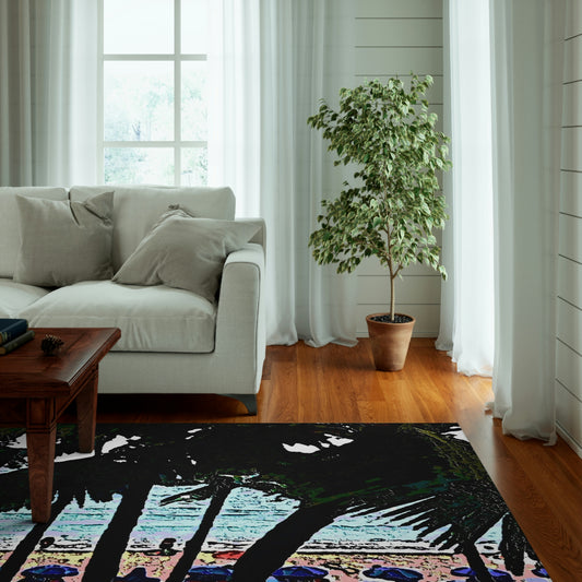 Dornier Rug ... "A Beautiful Beach Amongst The Palms" ... The Outrigger Waikiki, Honolulu, Oahu ... Original Works ...
